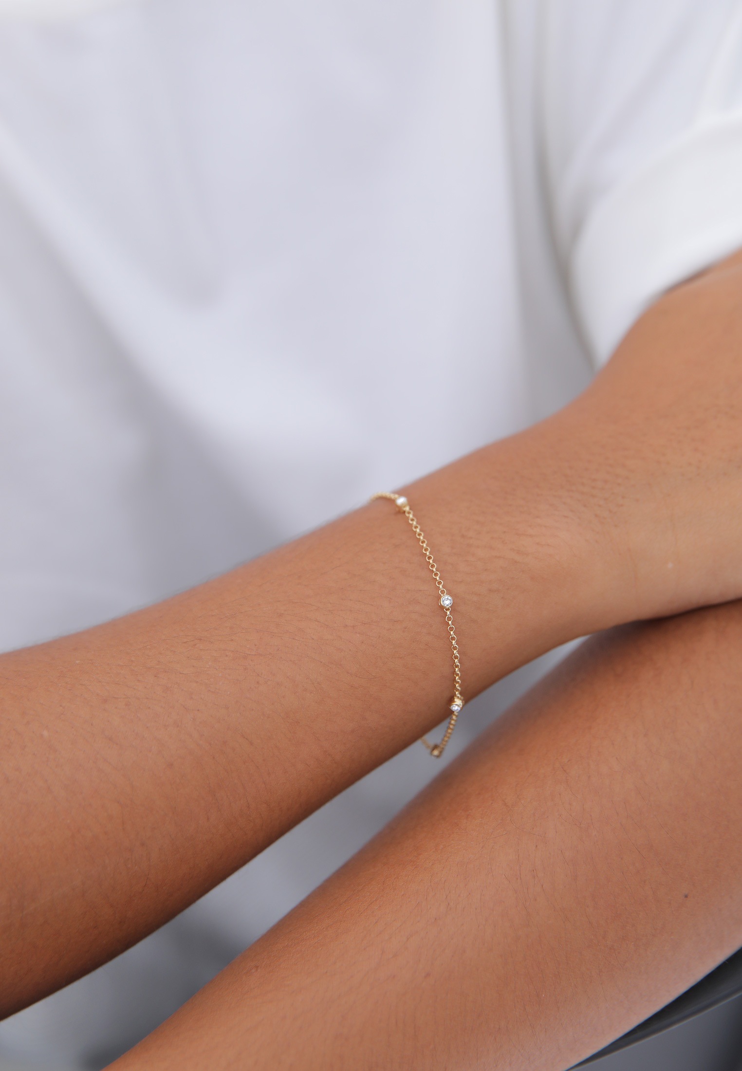 ELLI Klassisch Basic 925 Silver Bracelet Gold 17 3
