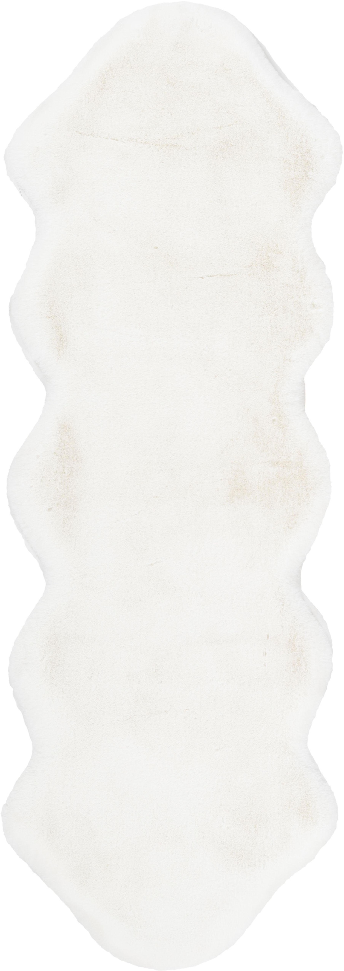 calo-deluxe Fellteppich »Vogesen 300«, fellförmig, 35 mm Höhe, Kunstfell, Hochflor, handtuft, Wohnzimmer, Schlafzimmer