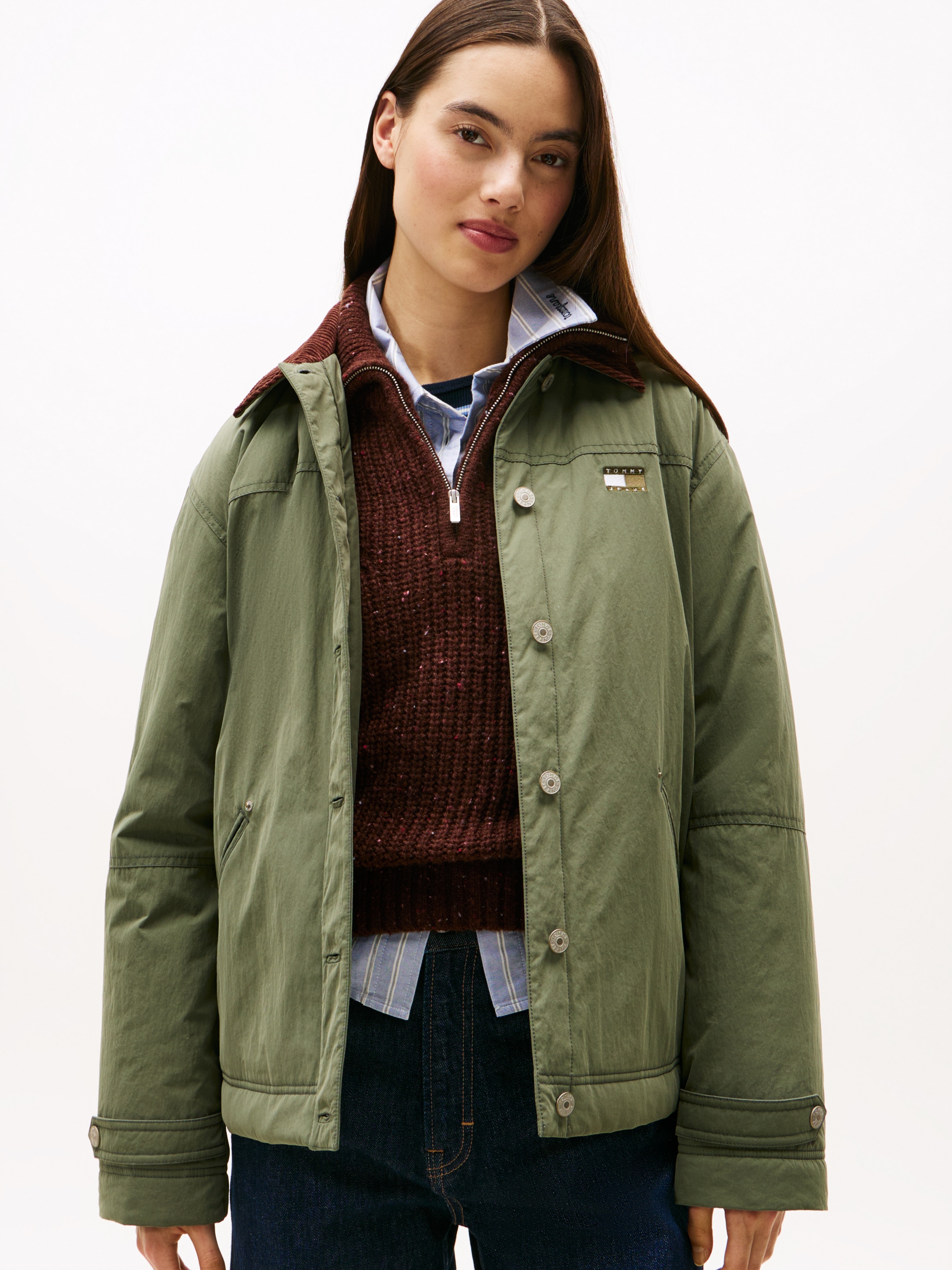Tommy Jeans Outdoorjacke "TJW CORD COLLAR CHORE JACKET" günstig online kaufen