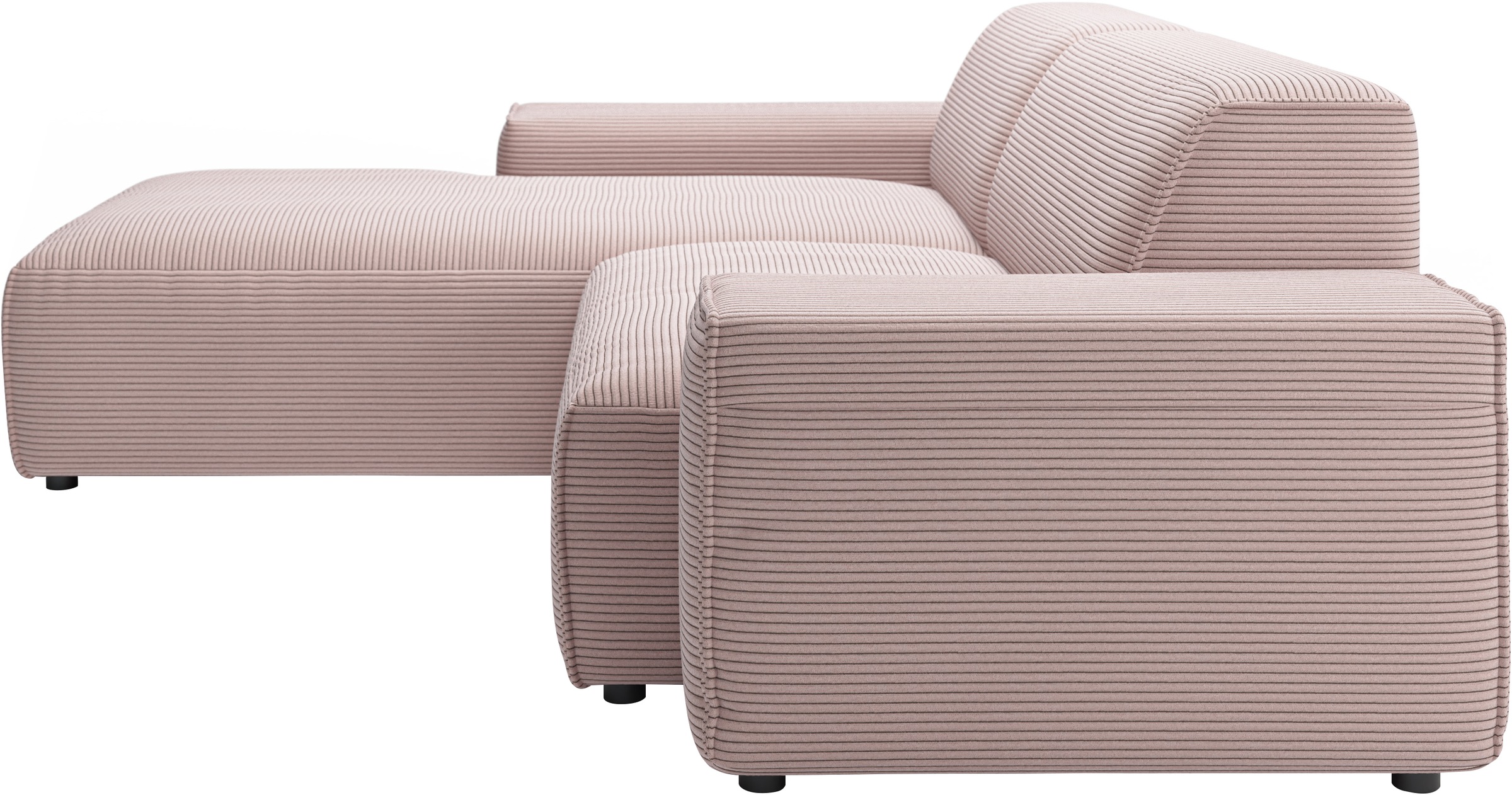 andas Ecksofa »Glimminge L-Form auch in Breitcord, Feincord + Easy care-Bezug,«, Breite 234, Zierkissen