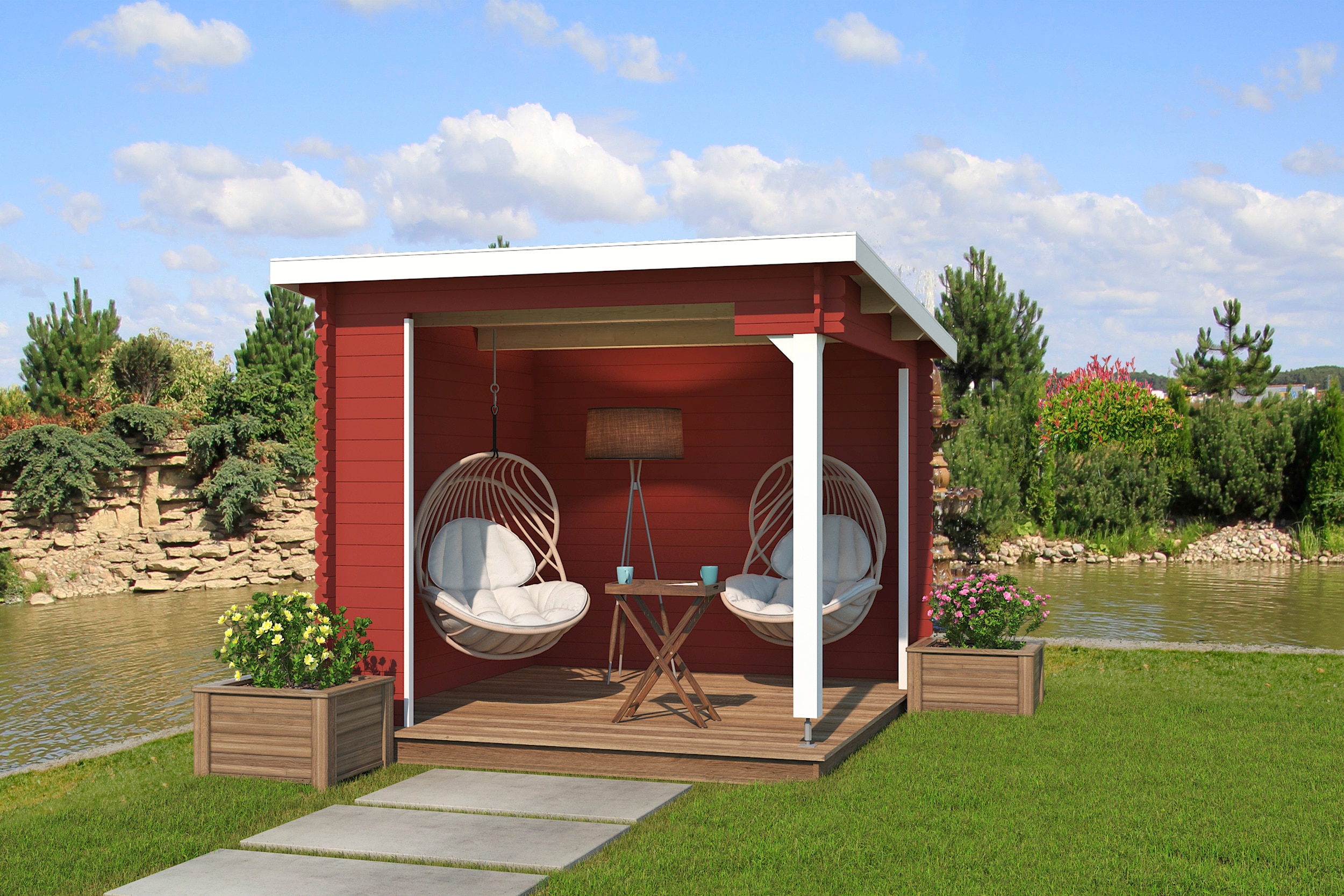 LASITA MAJA Gartenhaus "Unterstand/Lounge Buffalo 275" Unterstand / Lounge 28mm
