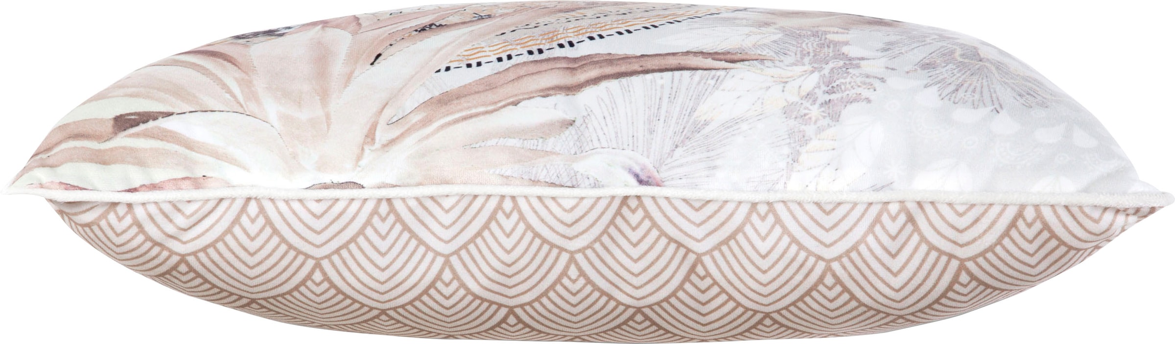 hip Dekokissen »Kaskae«, Mit Füllung, 1 Stück, Mit Biese, 48x48, Wendeoptik, Weich, Federn Sand
