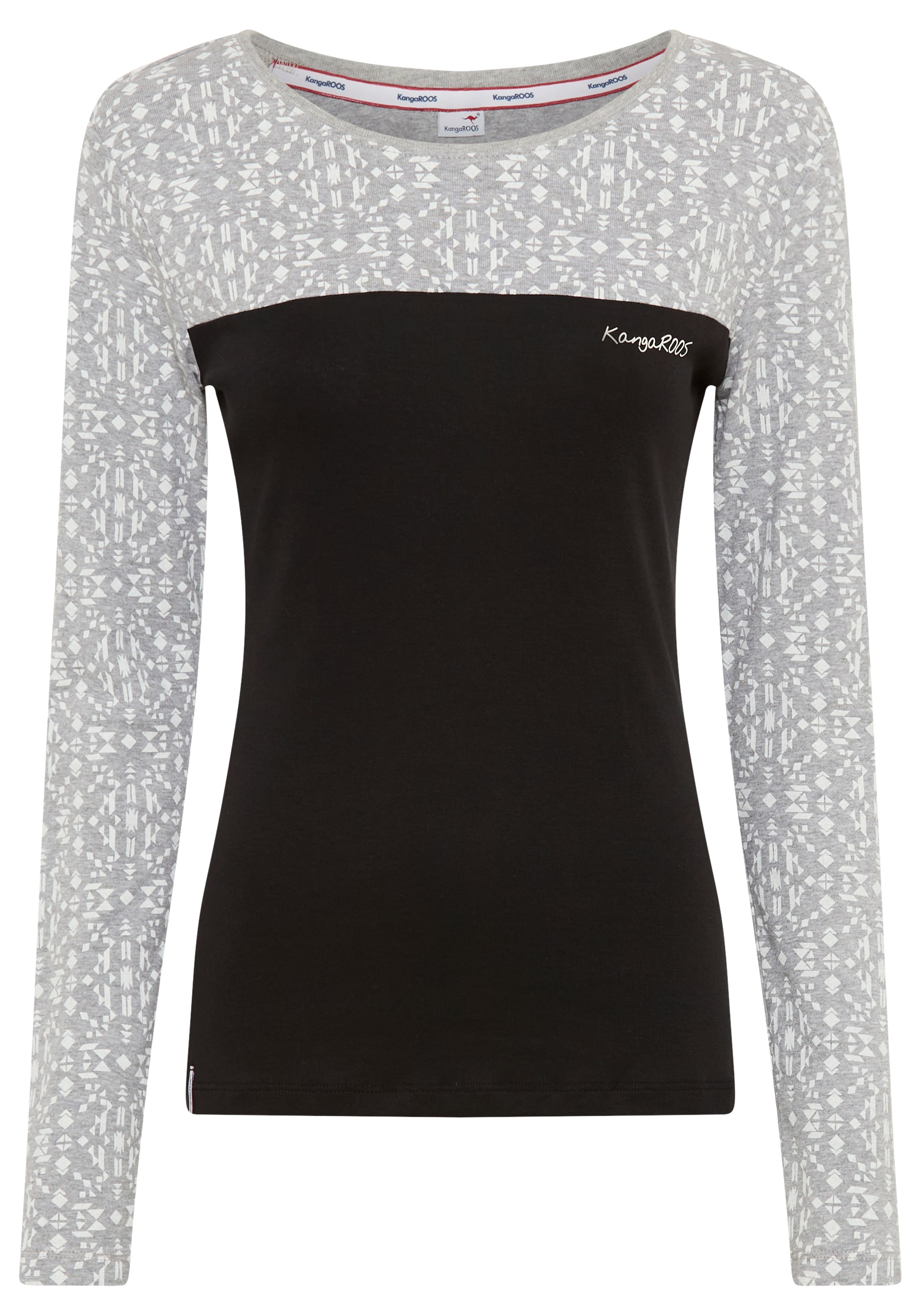 KangaROOS Langarmshirt, mit Print
