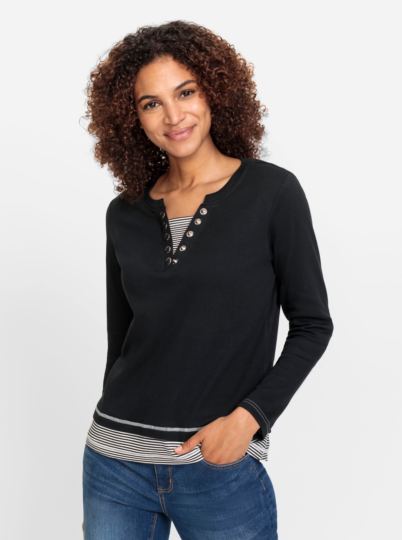 Inspirationen 2-in-1-Langarmshirt "Shirt", 1 Stk. günstig online kaufen