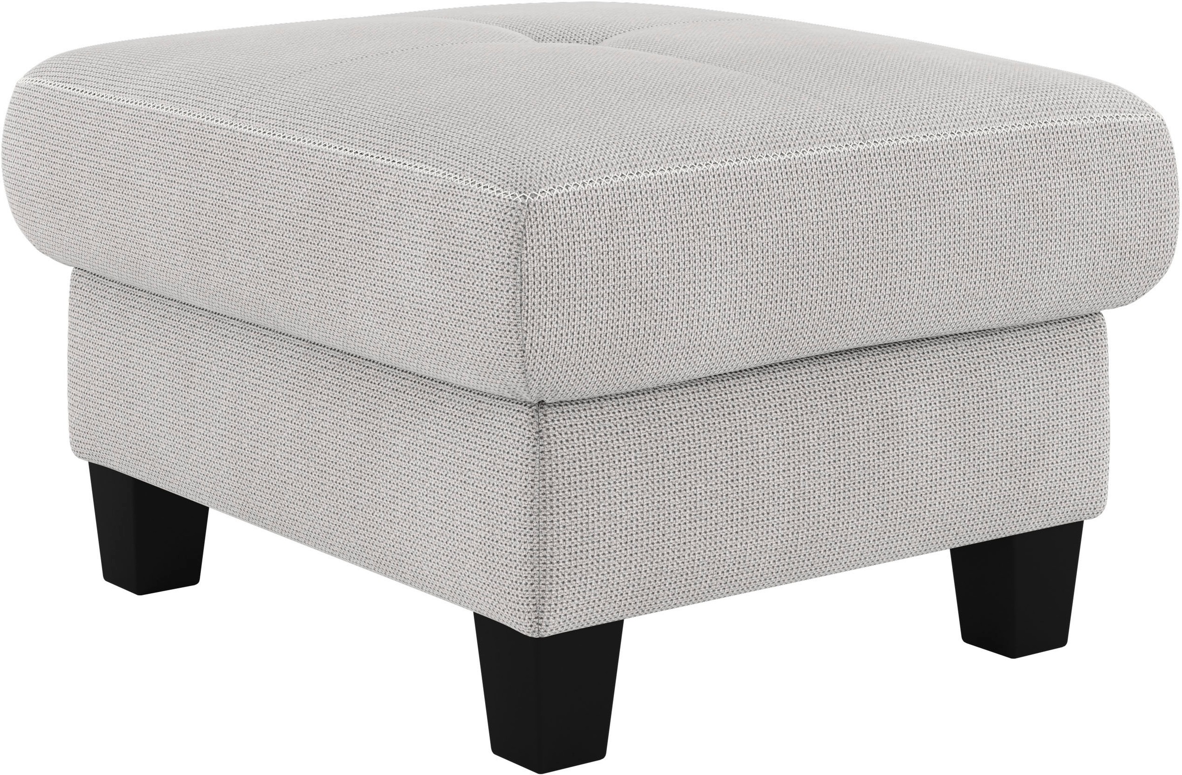 Places of Style Polsterhocker »Varese«, Kreuznaht in beige
