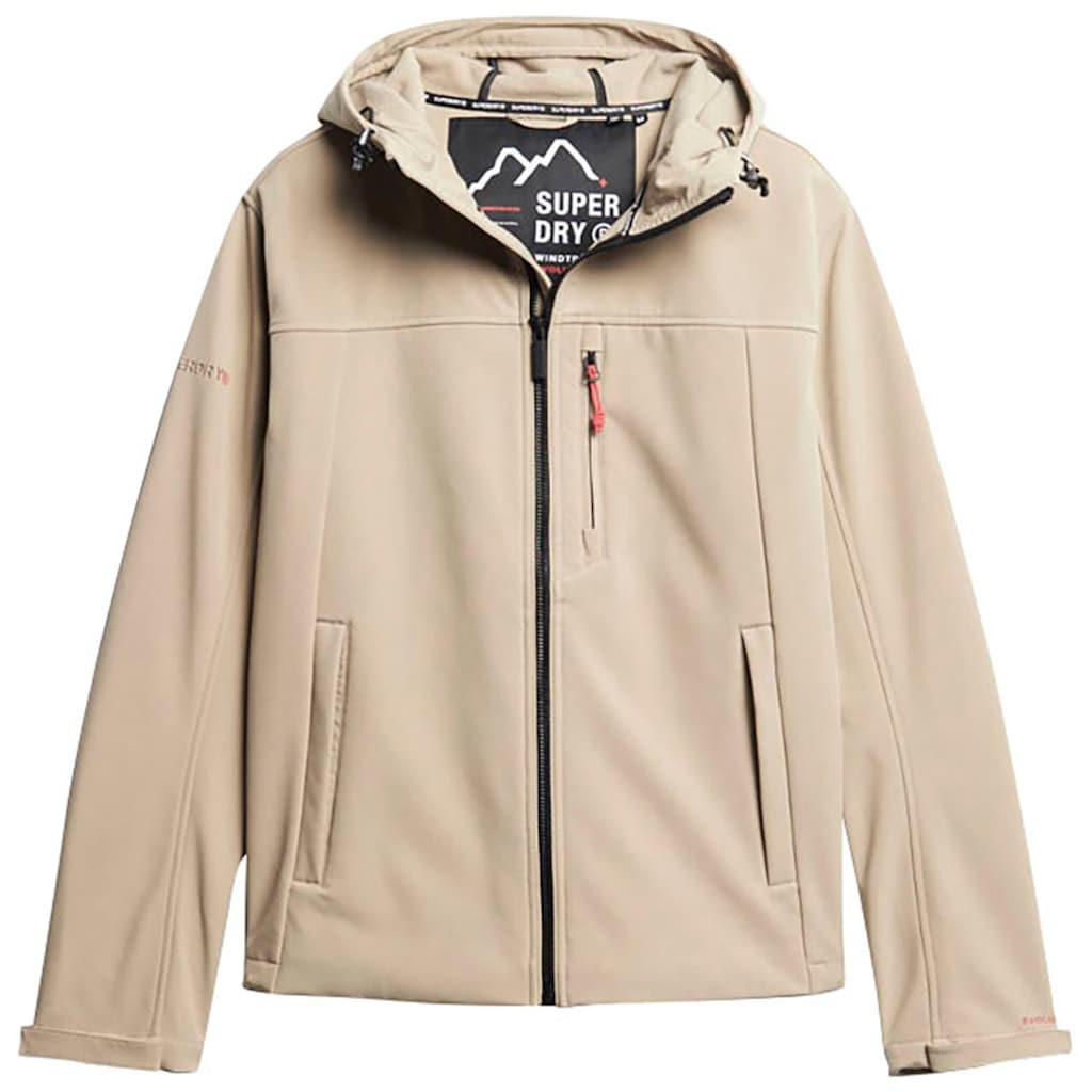 Superdry Softshelljacke »HOODED SOFT SHELL JACKET«, mit Kapuze