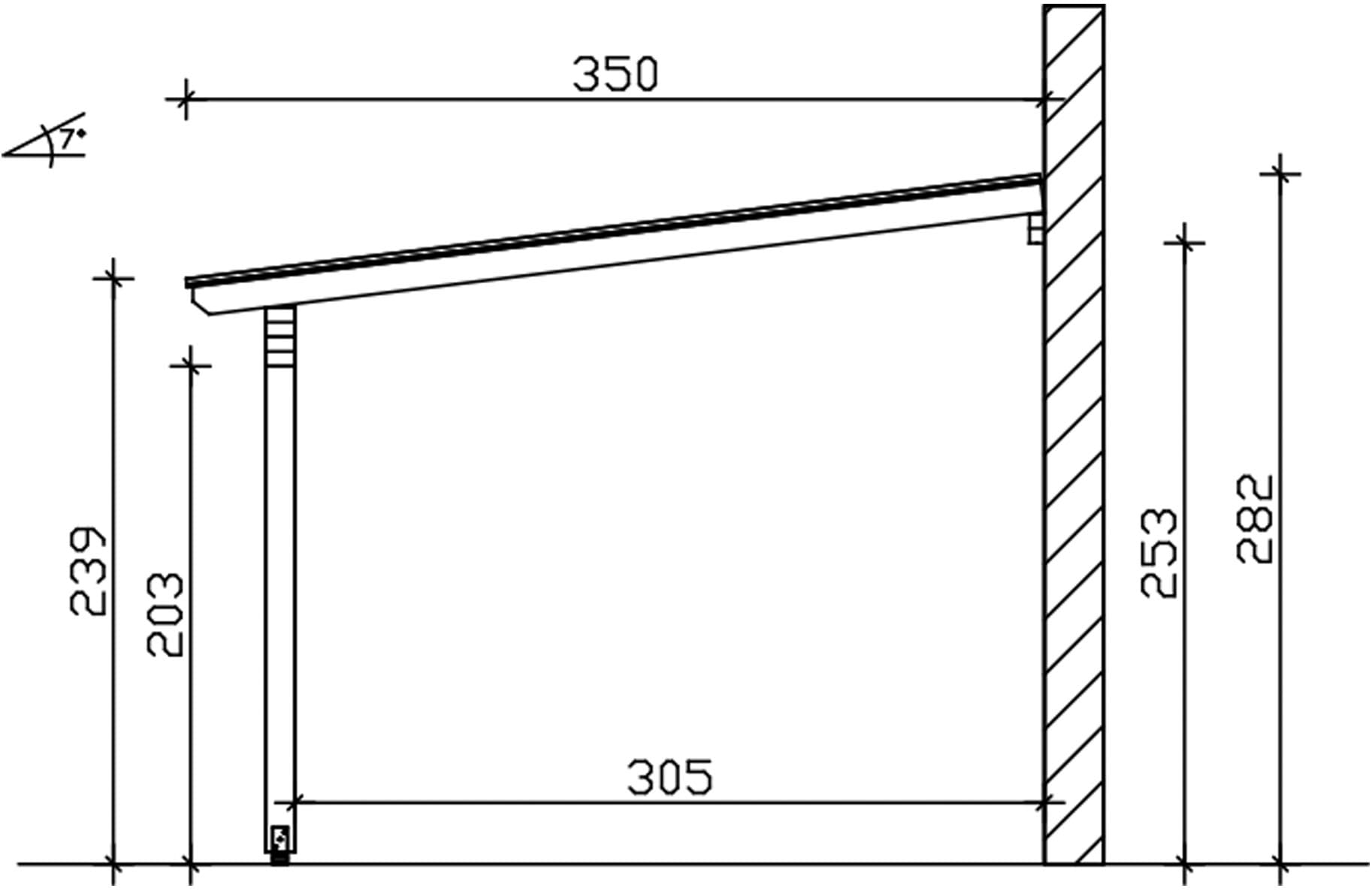 Skanholz Terrassendach »Ancona« Leimholz