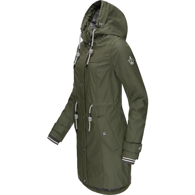 PEAK TIME Regenjacke »L60042«, mit Kapuze, stylisch taillierter Regenmantel  für Damen für kaufen | BAUR