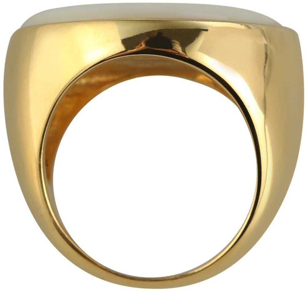 Adelia´s Fingerring »Damen Ring aus Edelstahl mit Perlmutt« Ideal als Geschenk für besondere Anlässe