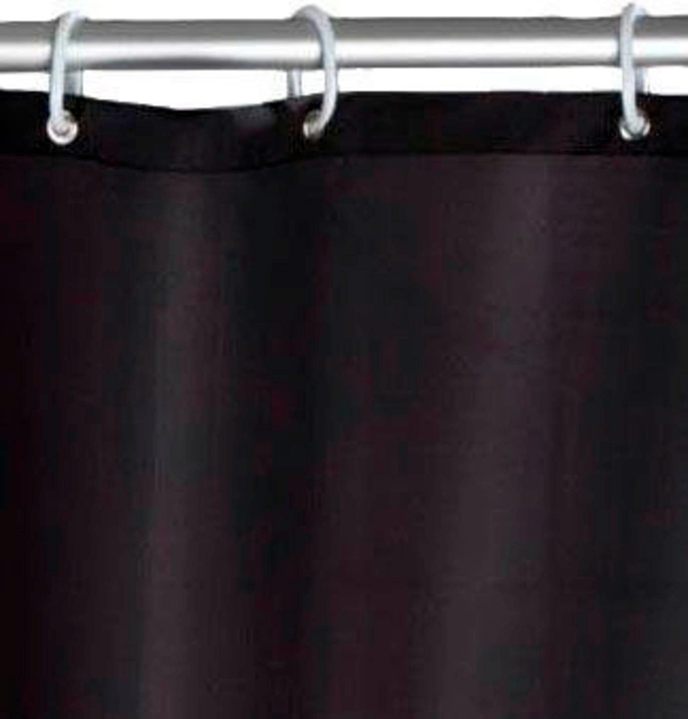 WENKO Duschvorhang »Uni Black«, Höhe 200 cm, Polyester, waschbar
