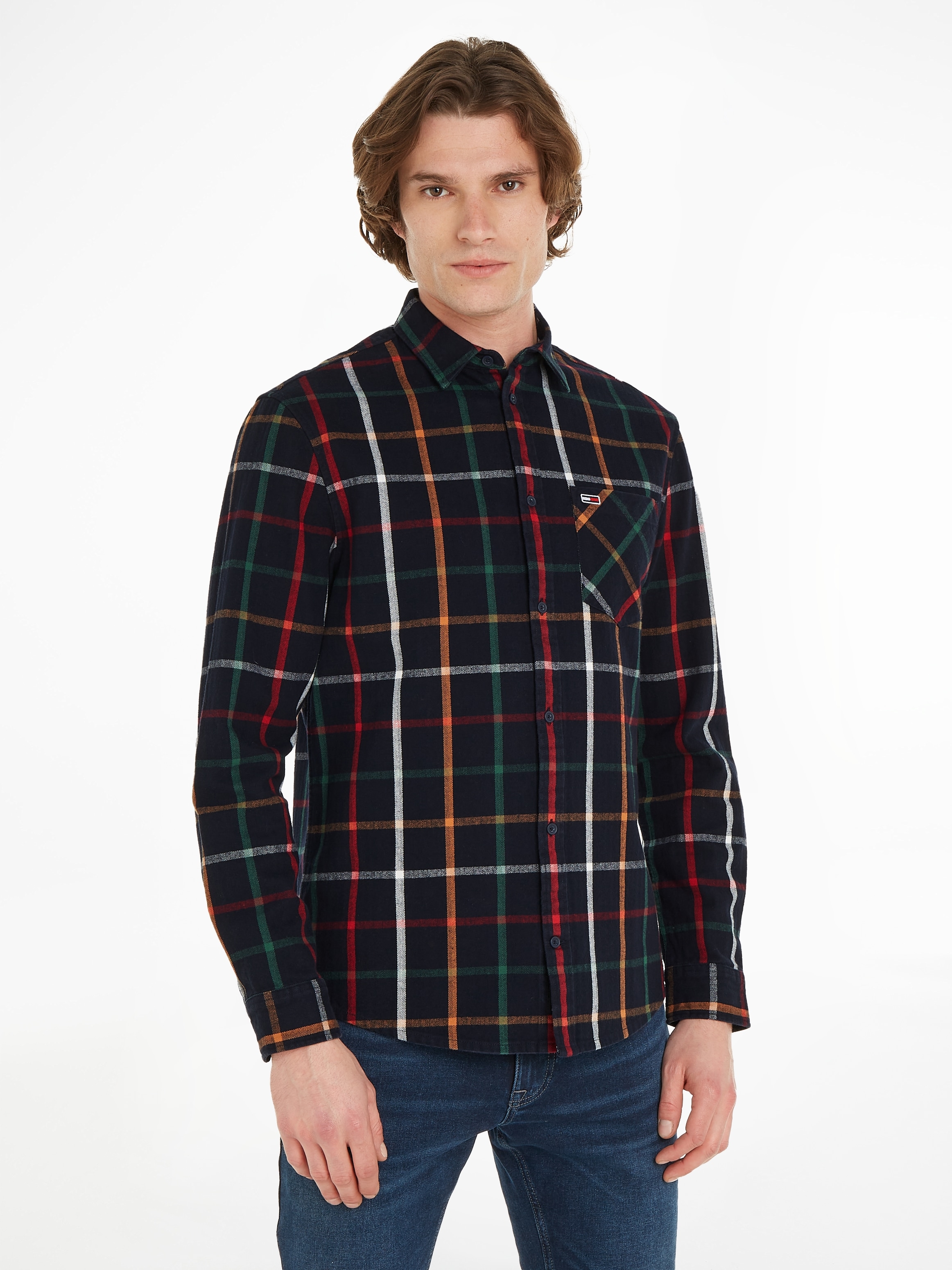 Tommy Jeans Flanellhemd "TJM REG CHECK FLANNEL SHIRT", mit Brusttasche günstig online kaufen