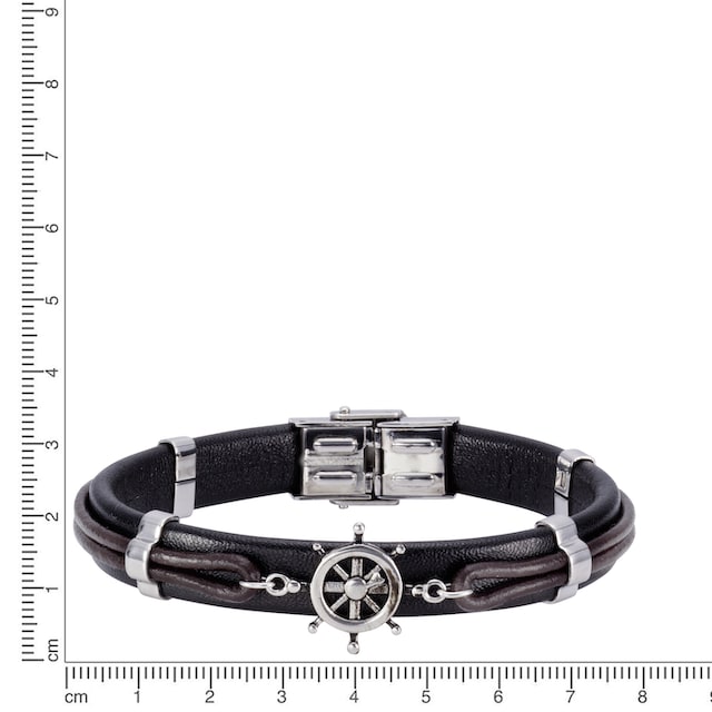 NOX Armband »Leder schwarz braun Edelstahl« online bestellen | BAUR