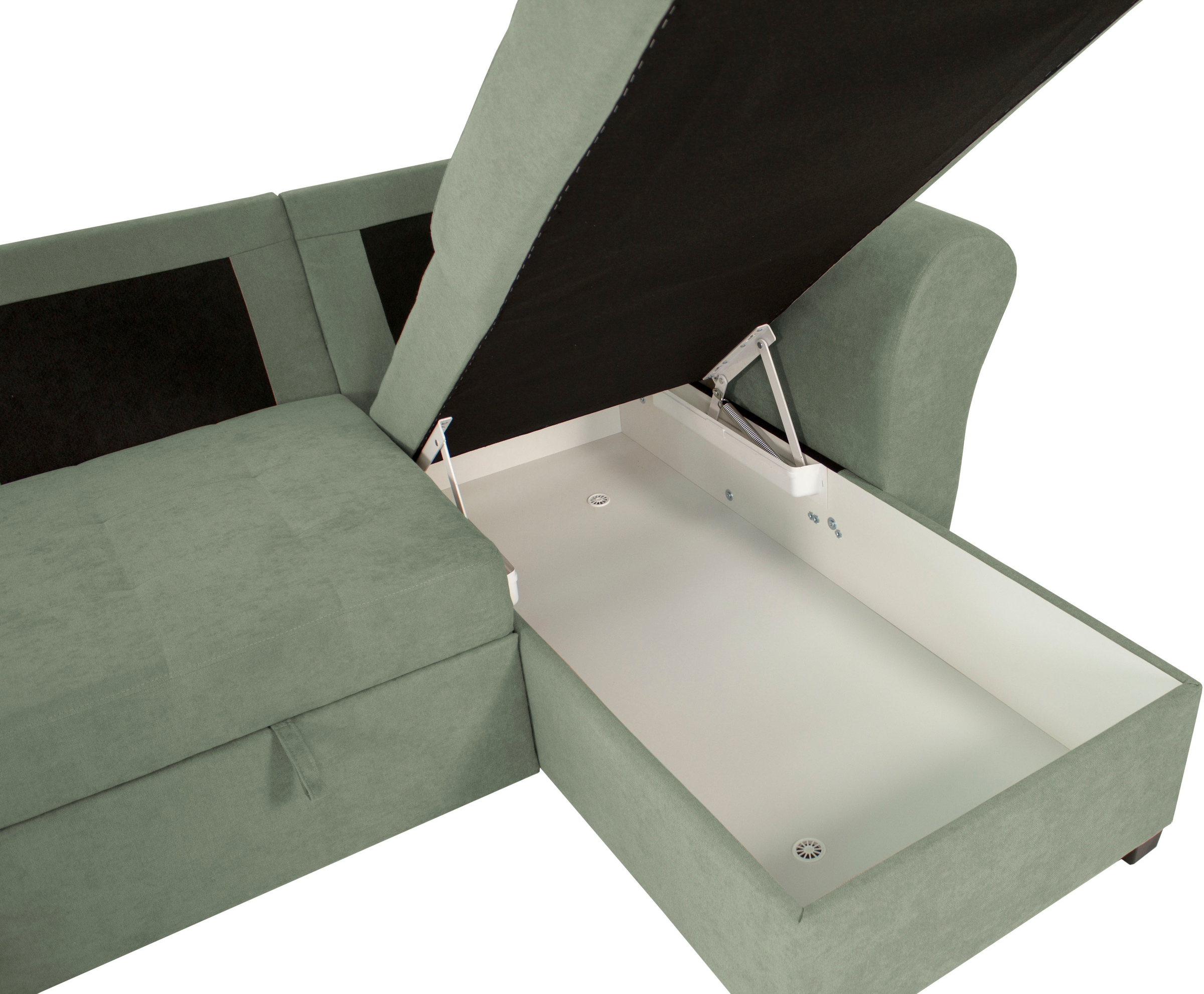 Trends by HG Ecksofa »LASSE, L-Form«, (2 St.), inkl. Schlaffunktion & Bettkasten