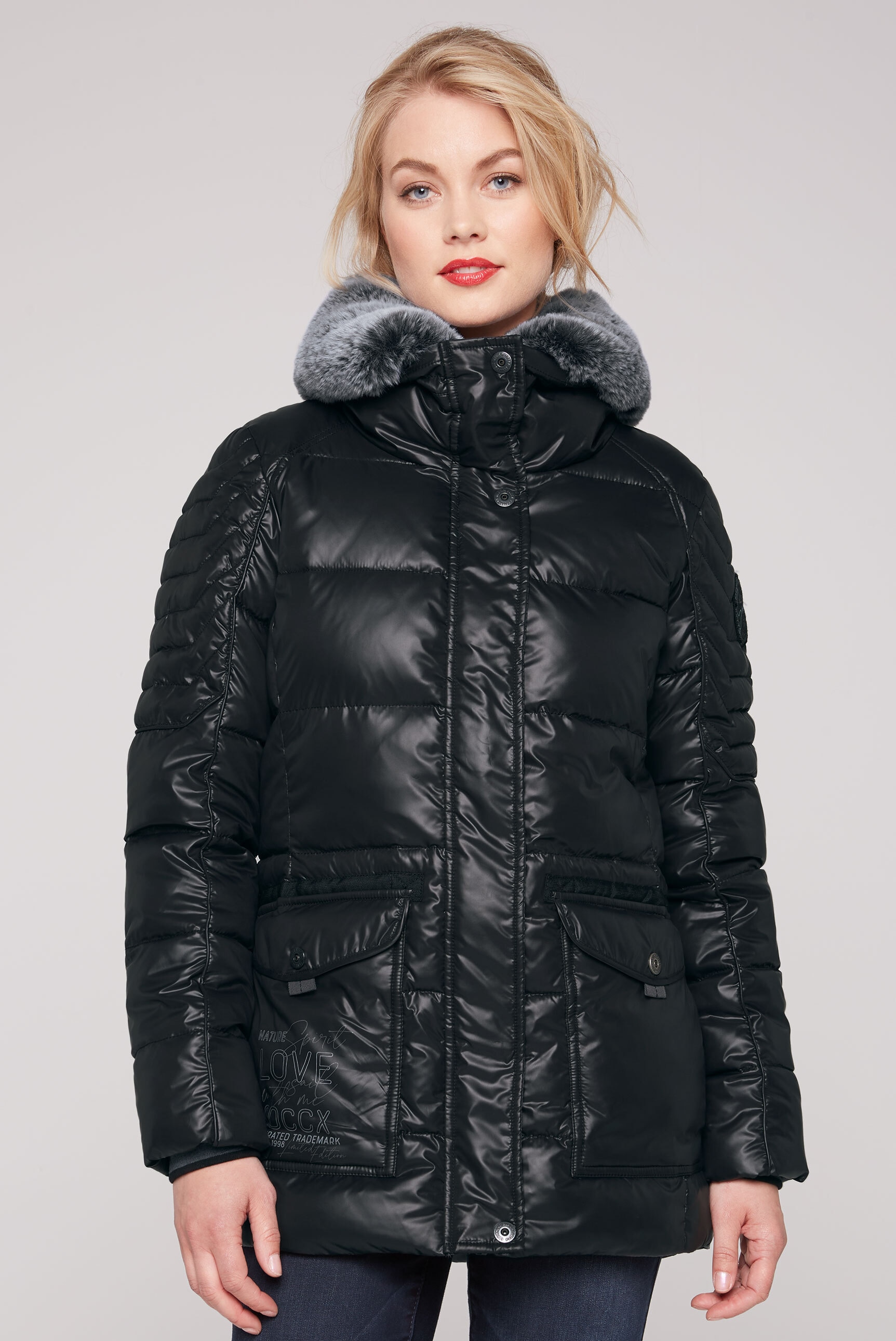 SOCCX Winterjacke, ohne Kapuze, mit Windbreaker-Bündchen