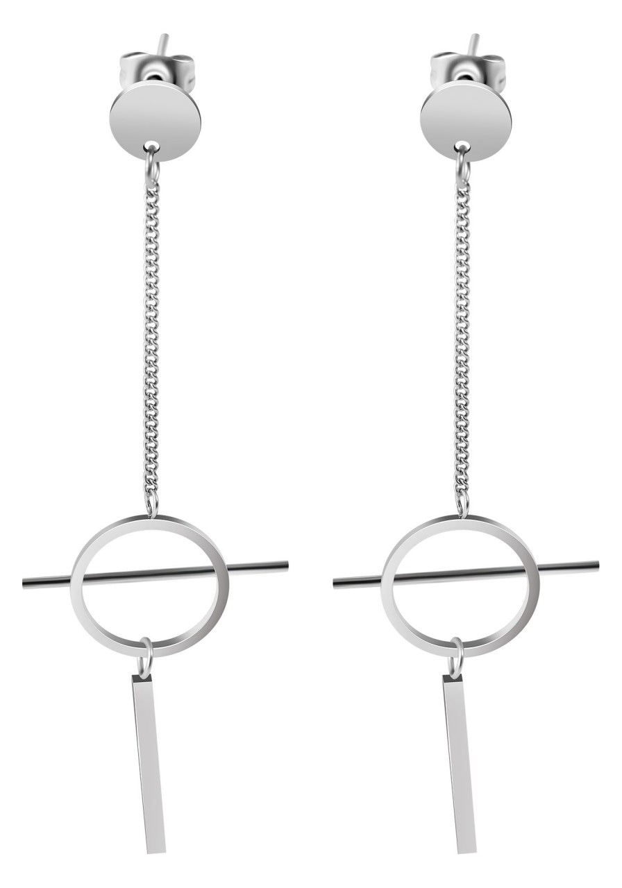 Adelia´s Paar Ohrhänger »Damen Ohrhänger aus poliertem Edelstahl Ø 15 mm«