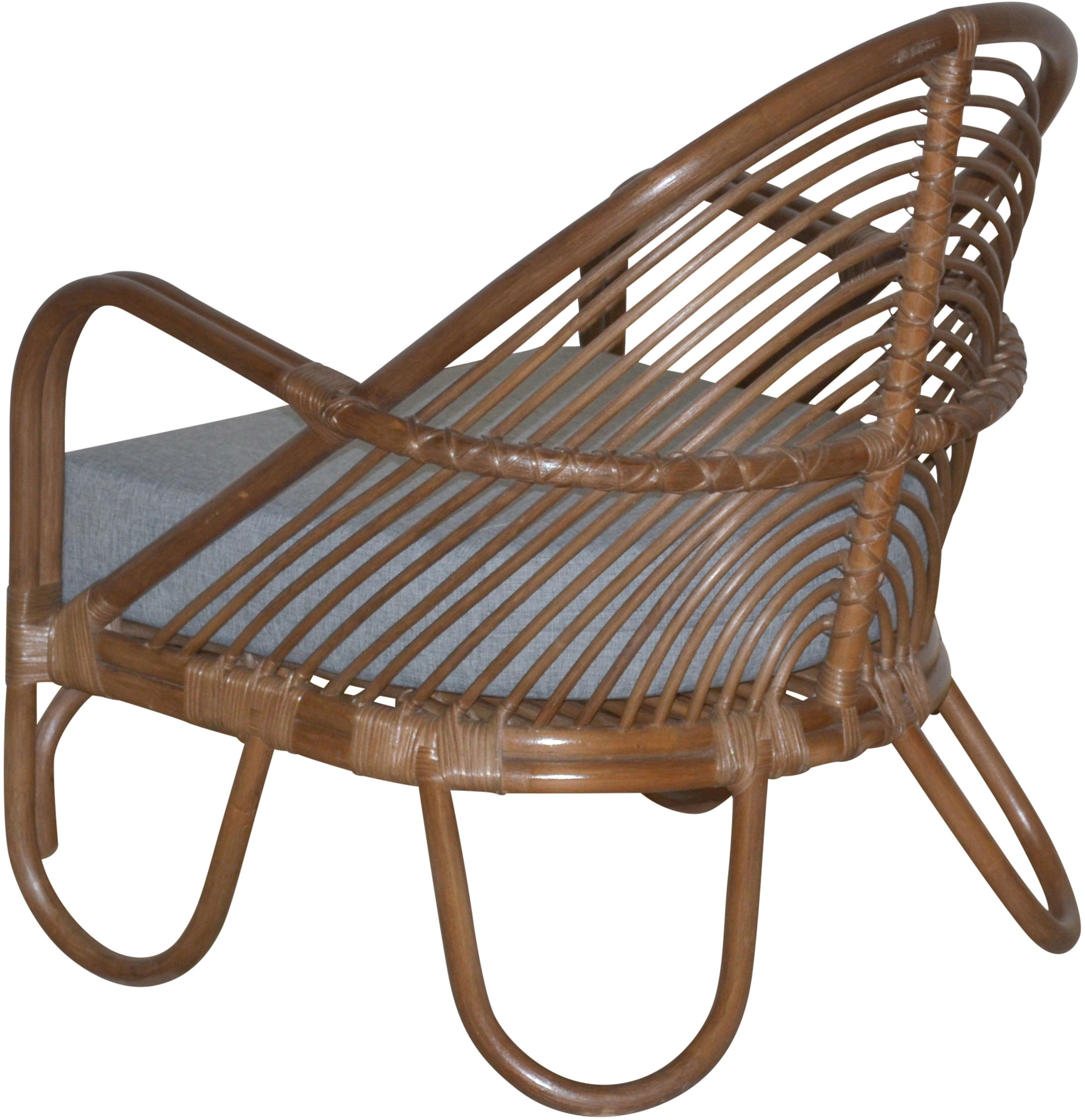 HOFMANN LIVING AND MORE Loungesessel, (1 St., Inklusive extra stark gepolsterten Sitzkissen), Handgeflochten
