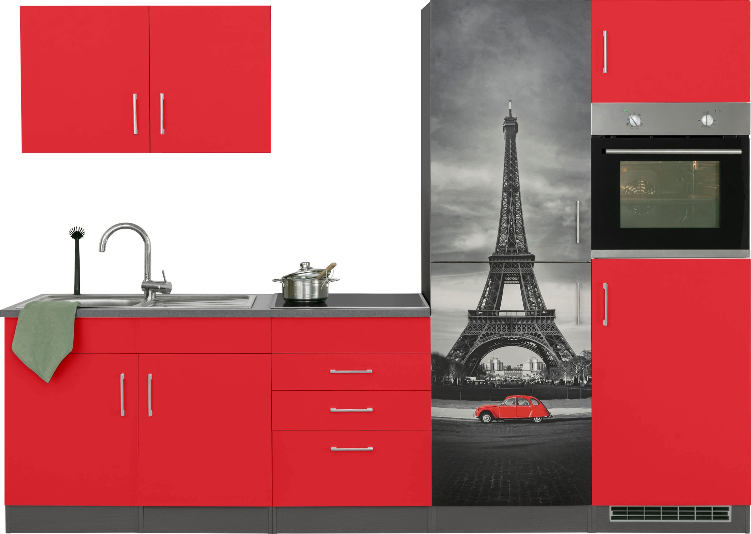 KOCHSTATION Küchenzeile "KS-Paris – Küchen mit einzigartigen Fotomotiven au günstig online kaufen