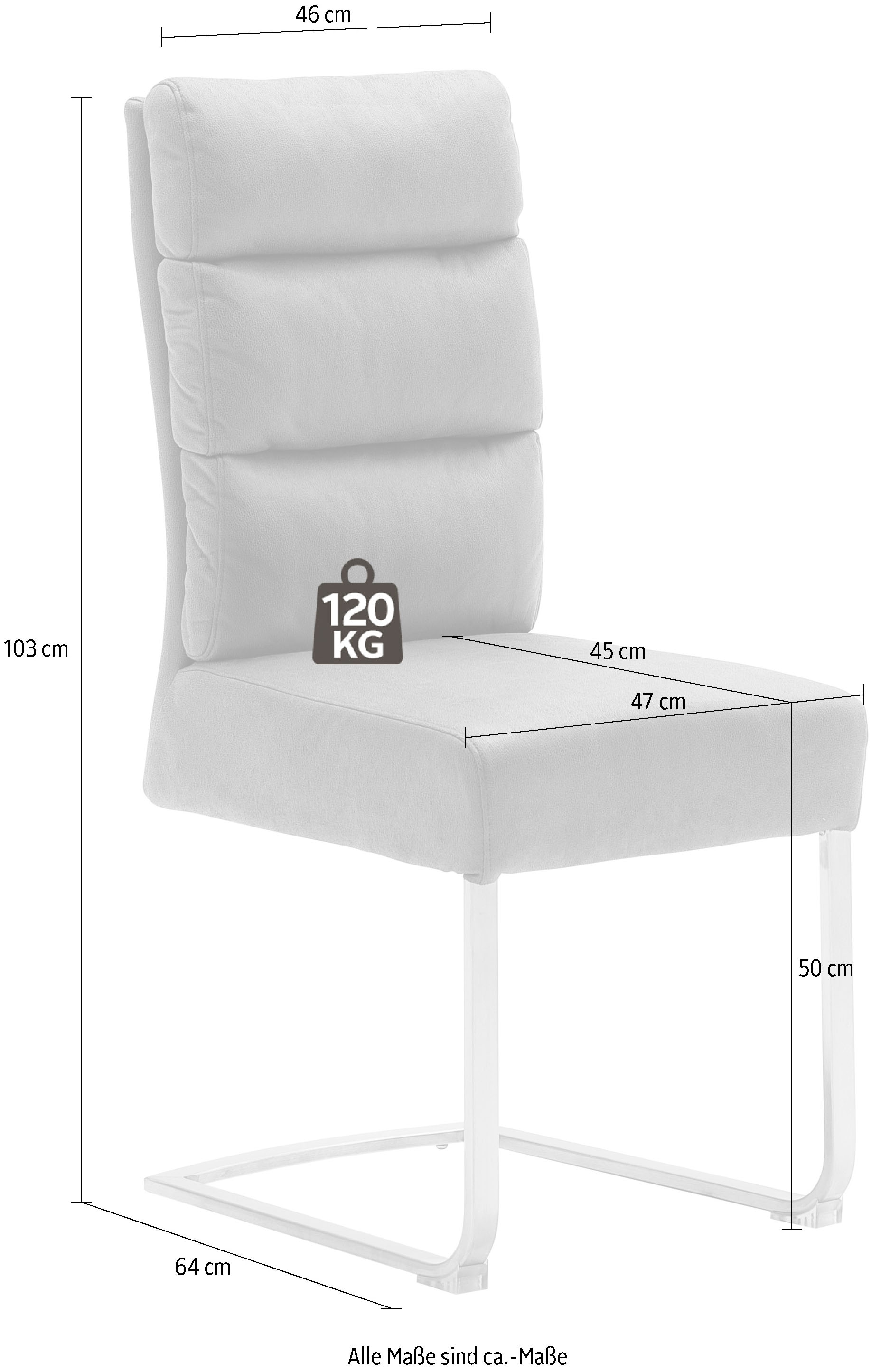 MCA furniture Freischwinger »Rochester«, (Set), 2 St., Flachgewebe, Stuhl  belastbar bis 120 Kg kaufen | BAUR