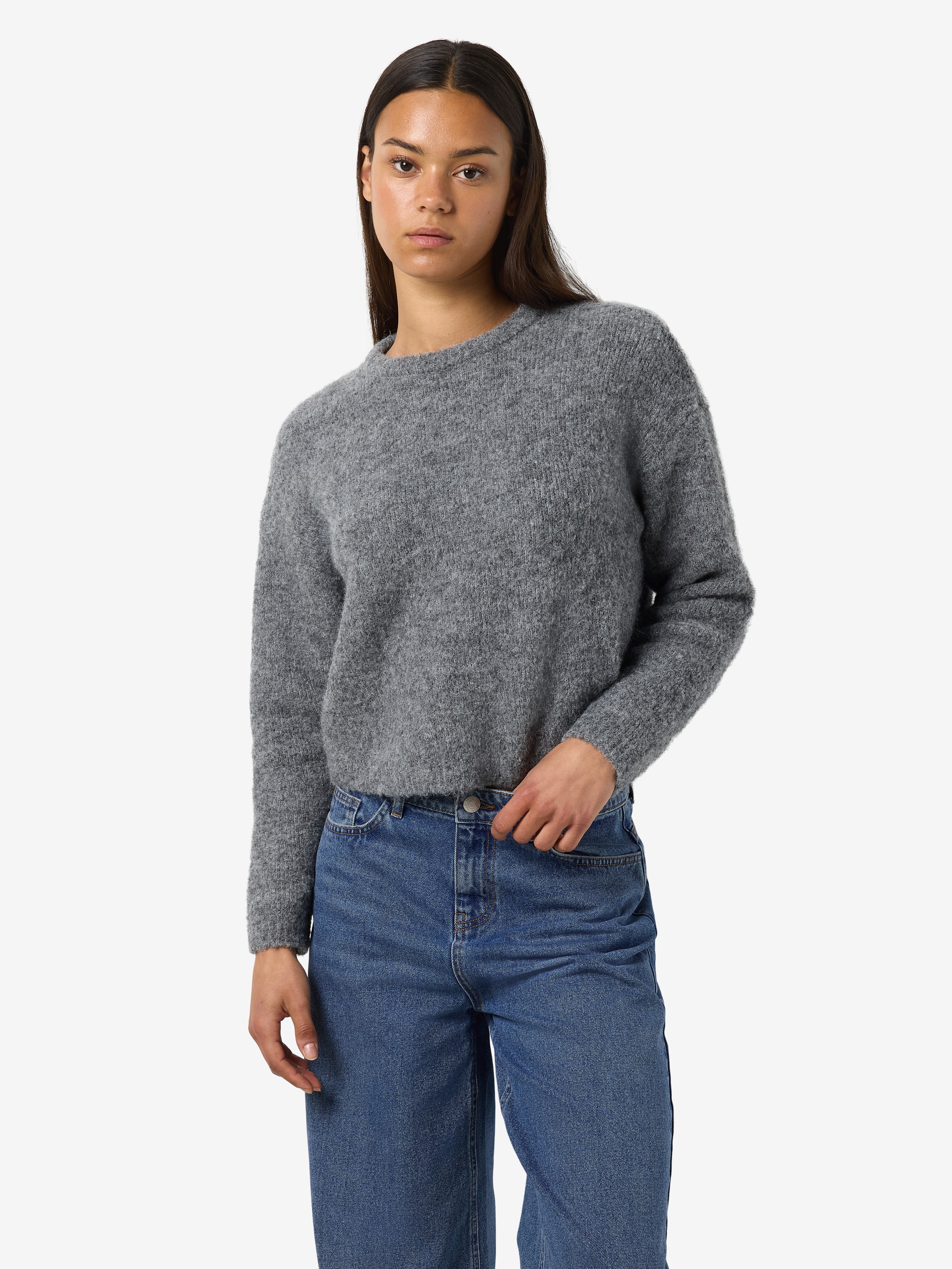 Noisy may Rundhalspullover "NMDOLLY L/S O-NECK KNIT FWD NOOS" günstig online kaufen