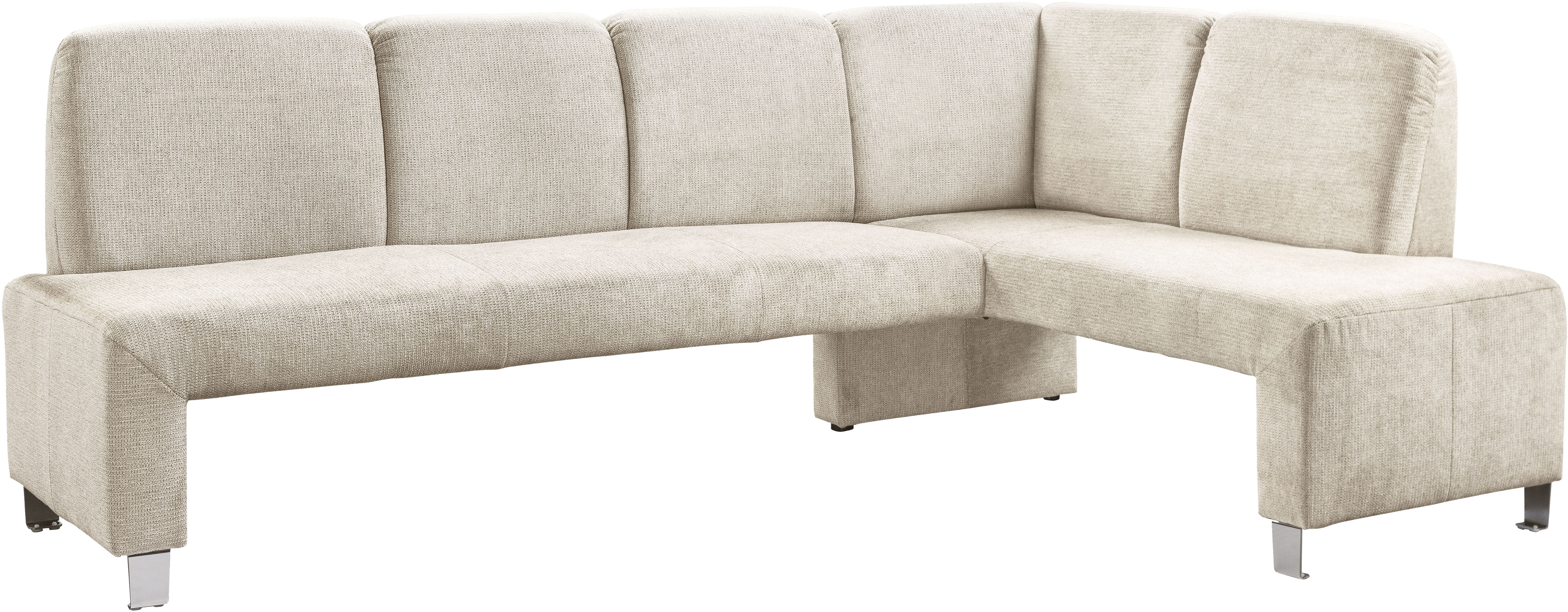 exxpo - sofa fashion Eckbank "Intenso, viele Bezugsstoffe Cord, Struktur 243/158 cm (B/T)" hohe Bodenfreiheit, frei im Raum stellbar, hoher Sitzkomfort