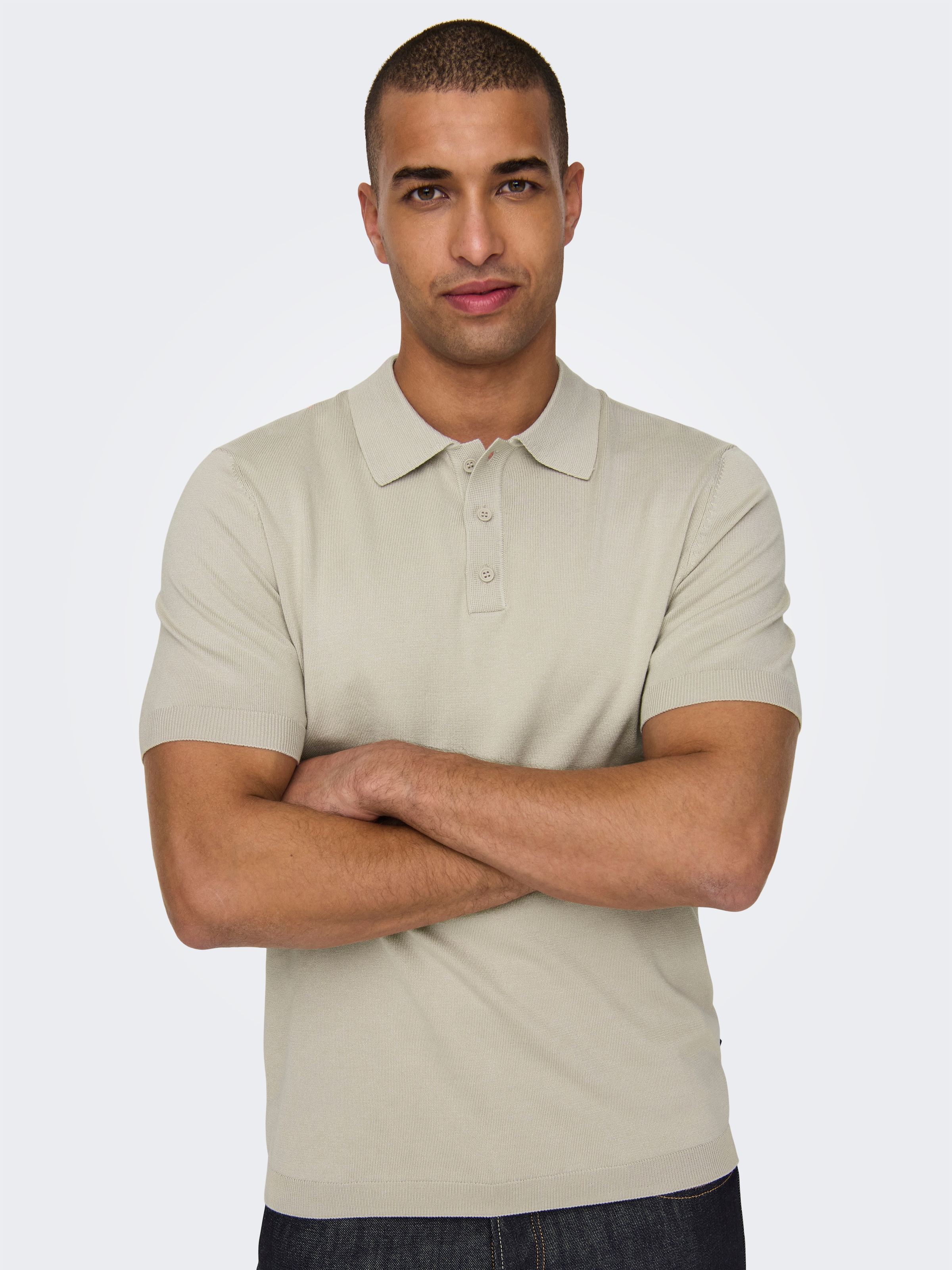 ONLY & SONS 1100000002199 "ONSWYLER LIFE REG 14 SS POLO KNIT NOOS"