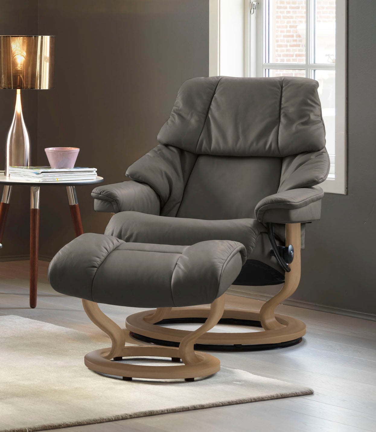 Stressless Fußhocker "Reno", mit Classic Base, Gestell Eiche