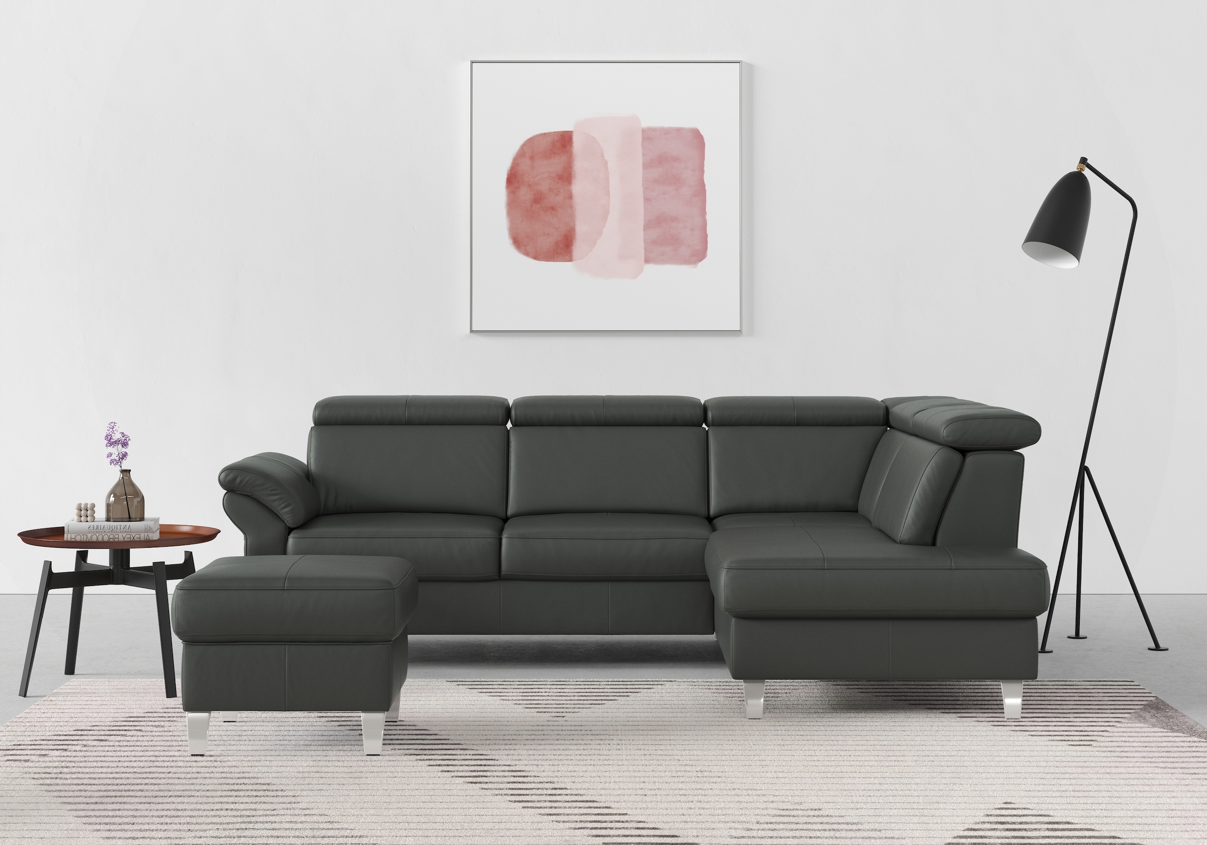 sit&more Ecksofa "Arngast L-Form" inklusive Kopfteilverstellung und Federke günstig online kaufen