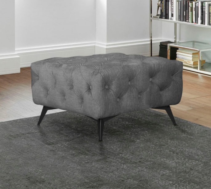 Home affaire Polsterhocker "Glynis" aufwändige Knopfheftung, moderne Cheste günstig online kaufen