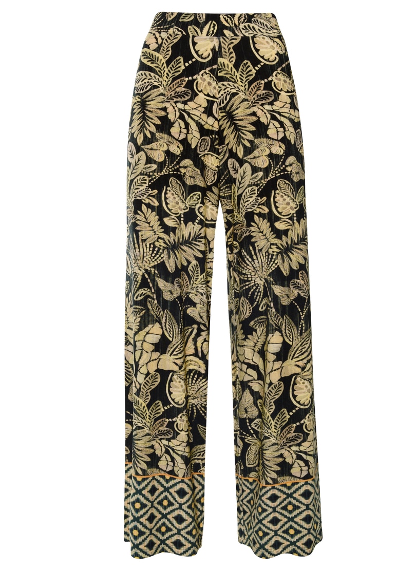 Trigema Jerseyhose »TRIGEMA Hüfthose mit floralem Allover-Print«, (1 tlg.)