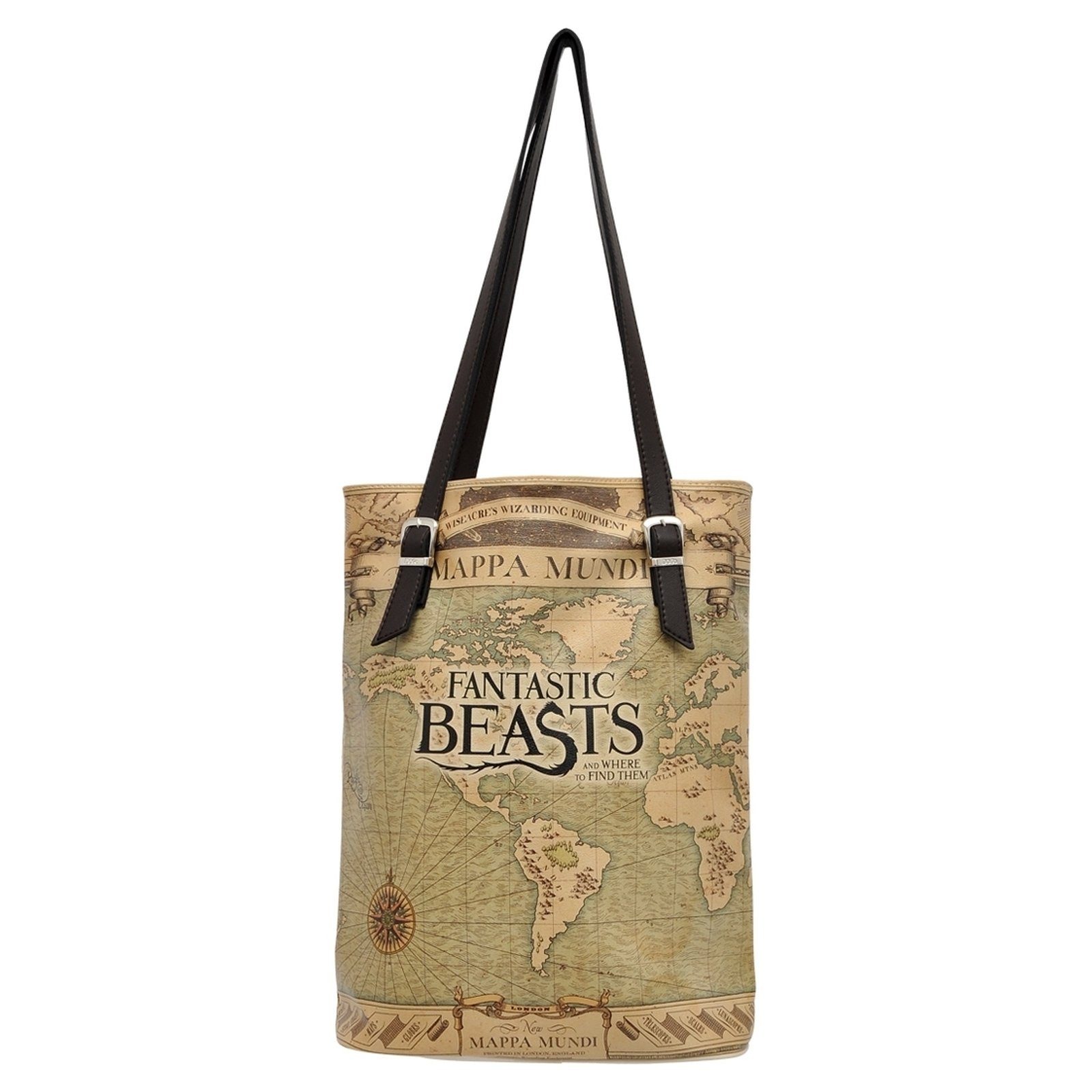 DOGO Umhängetasche "Damen Tall Bag Mappa Mundi Fantastic Beasts Vegan Damen Handtasc", Vegan