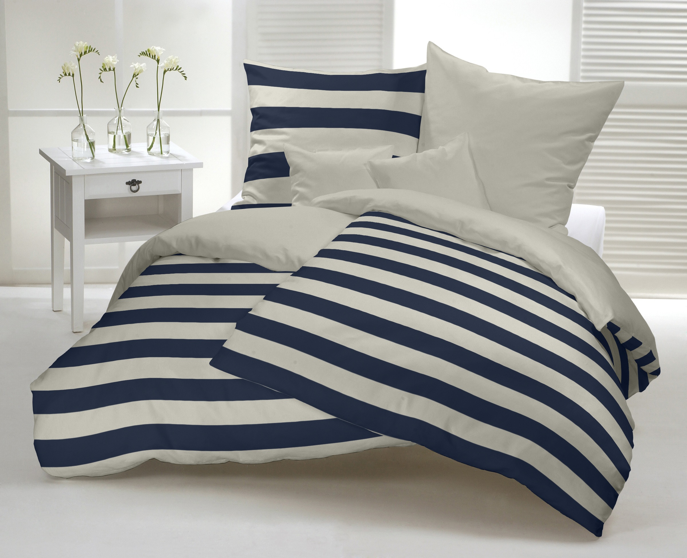 CASATEX Wendebettwäsche "Amrum" 2 Stk. tlg. klassisch,modern,Streifen-Wende günstig online kaufen