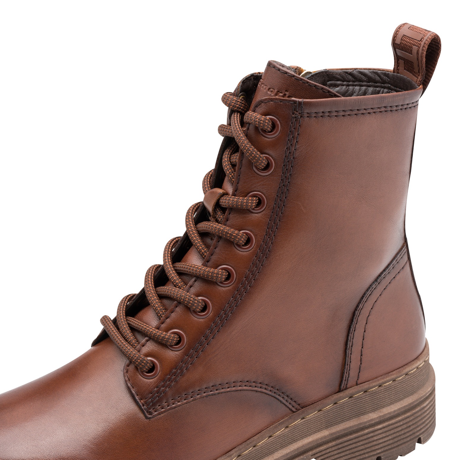 Tamaris Schnürboots, Blockabsatz, Schnürstiefelette in angesagter Used Optik