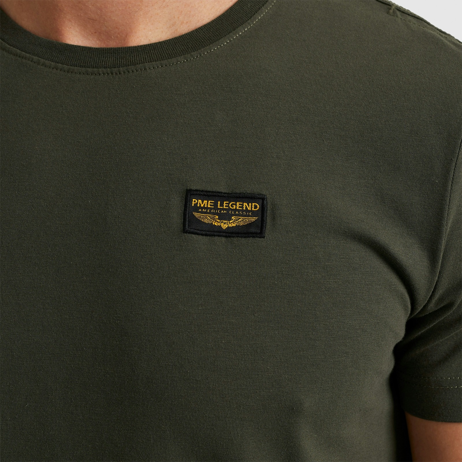 T-Shirt PME LEGEND, Damen, Gr. 5XL, grau, Jersey, Obermaterial: 95% Baumwolle, 5% Elasthan, unifarben, normal normal, Rundhals, gerader Abschluss, Shirts T-Shirt, mit Logobadge 3