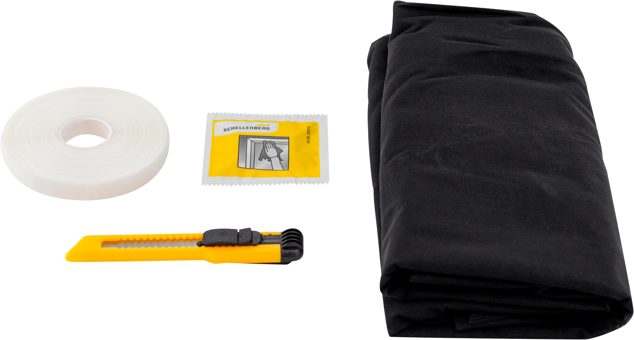 Thumbnail - SCHELLENBERG Fliegengitter-Gewebe "Elastic ohne bohren" Set, 10 Stk. tlg. elastischer Insektenschutz für Fenster, 130 x ...