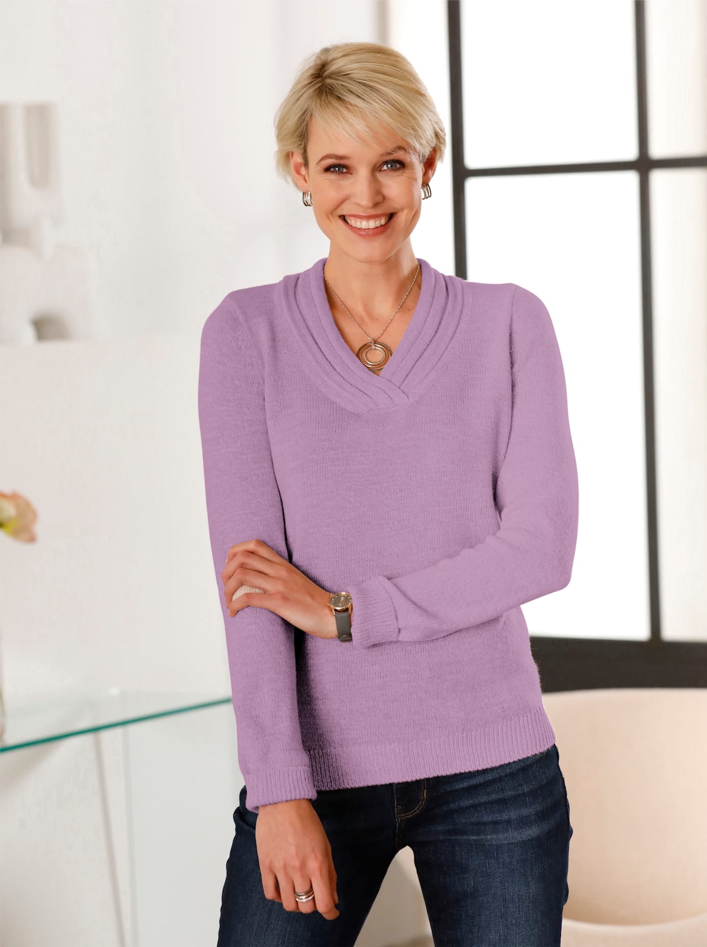 Classic Basics V-Ausschnitt-Pullover "Pullover" günstig online kaufen