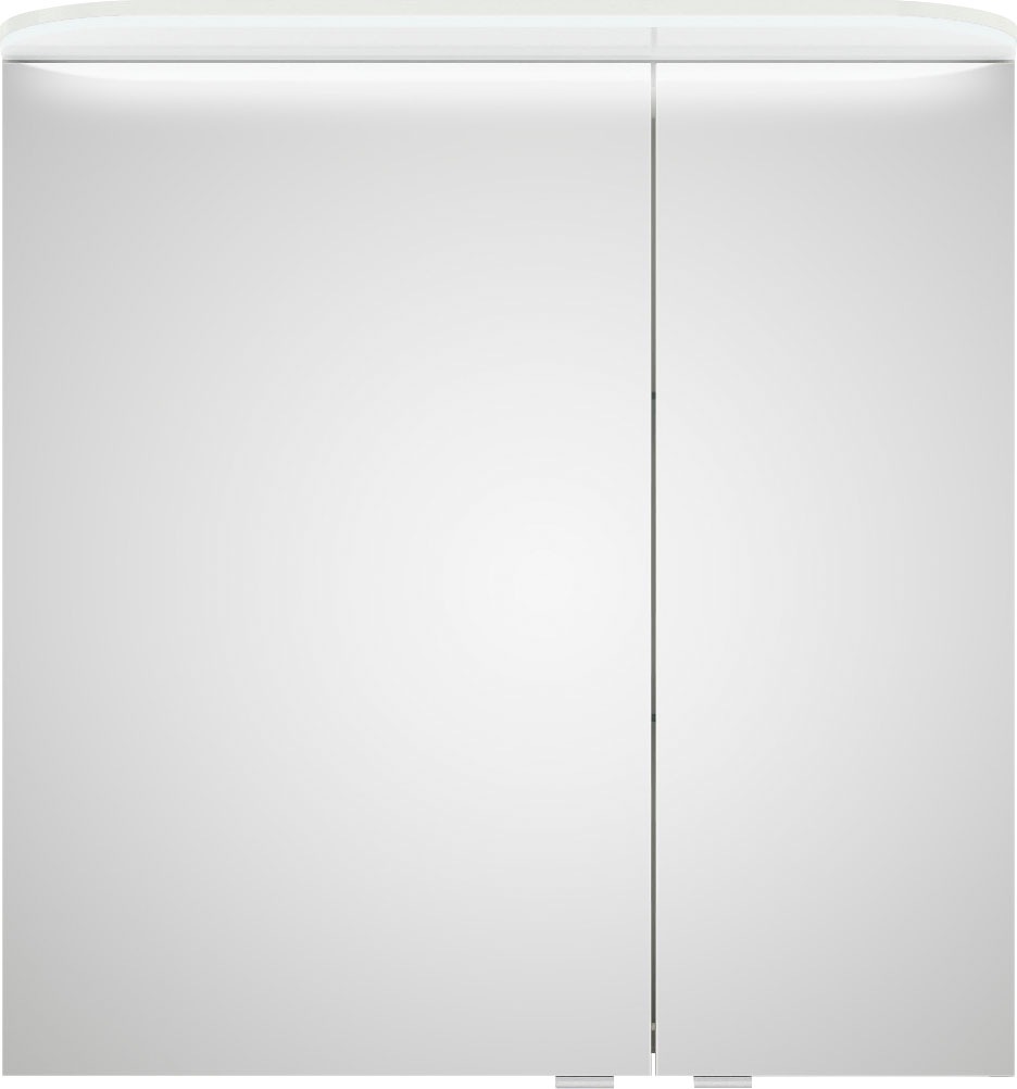 Saphir Badmöbel-Set »Balto Sprint 3-teilig, Mineralmarmor-Waschtisch mit LED-Spiegelschrank«, (4 St.), inkl. Türdämpfer, 100 cm breit, mit Midischrank, 3 Türen, 4 Schubladen
