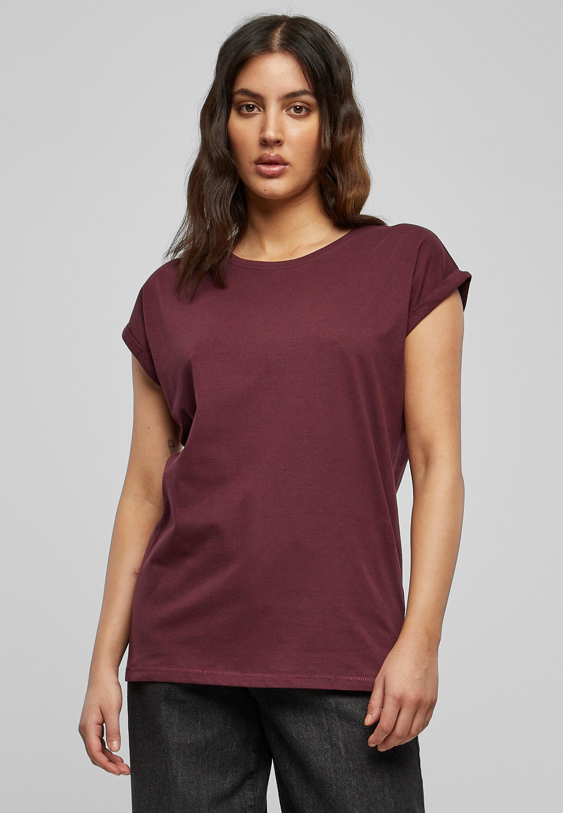 URBAN CLASSICS Kurzarmshirt »Urban Classics Damen Ladies Extended Shoulder Tee«, (1 tlg.)