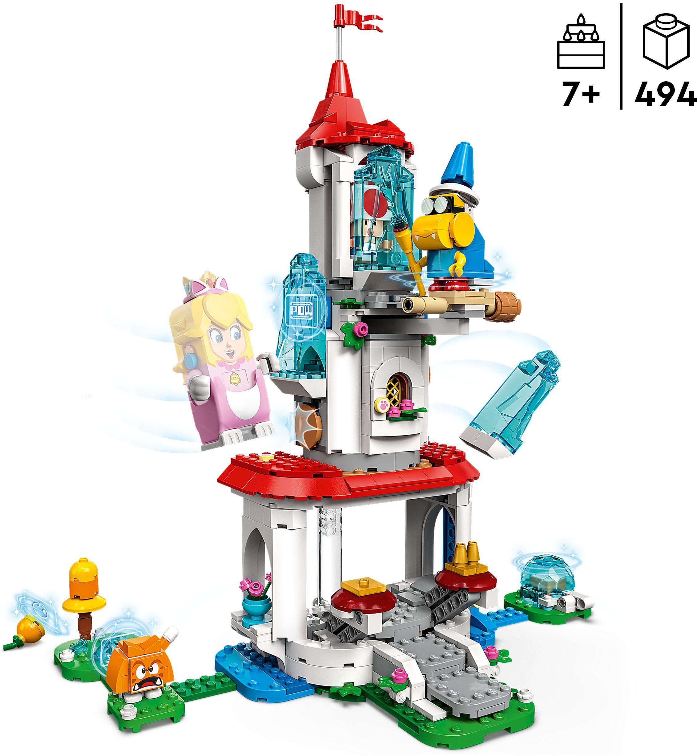 LEGO® Konstruktionsspielsteine »Katzen-Peach-Anzug und Eisturm – Erweiterungsset (71407)«, (494 St.), LEGO® Super Mario