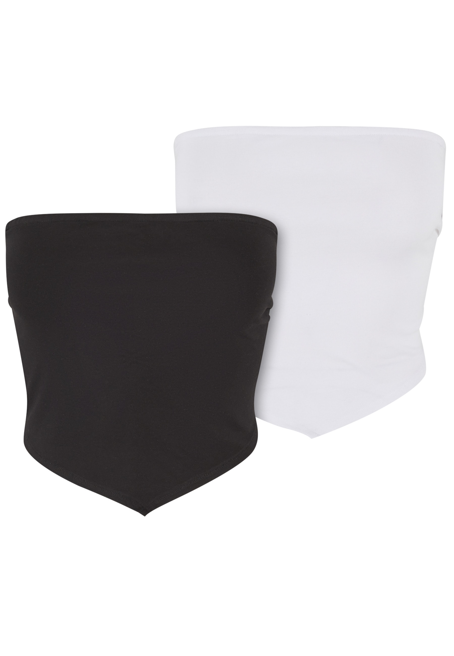 URBAN CLASSICS Bandeautop "Urban Classics Ladies Knotted Bandeau Top 2-Pack"