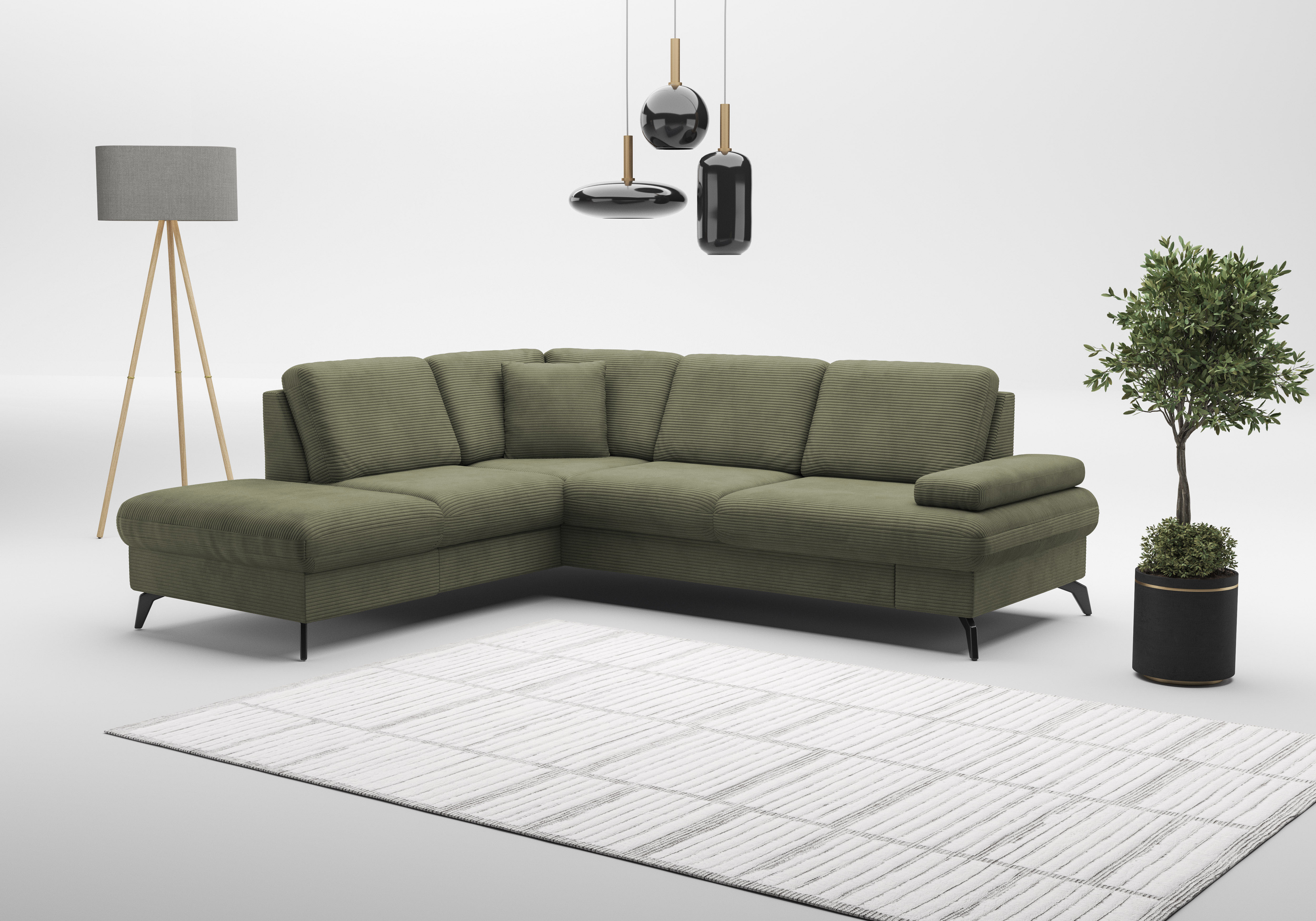 sit&more Ecksofa "Morris Jubi L-Form, B: 238 cm" mit Armteilfunktion & 1 Zierkissen, optional Schlaffunktion