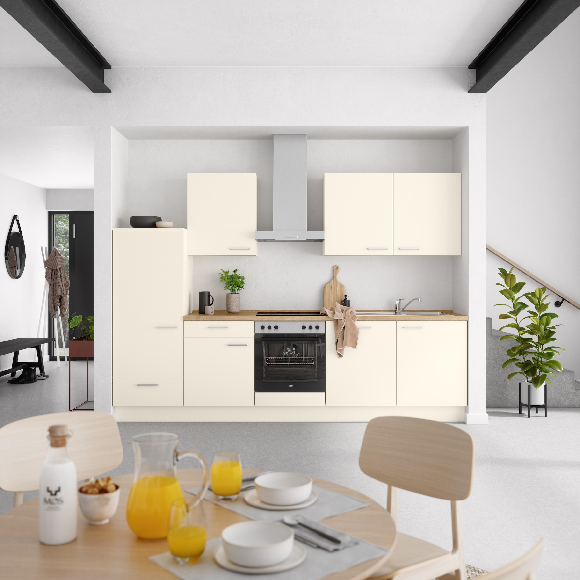 nobilia® Küchenzeile »"Touch I"«, vormontiert, Ausrichtung wählbar, Breite 300 cm, wahlw. mit E-Geräten