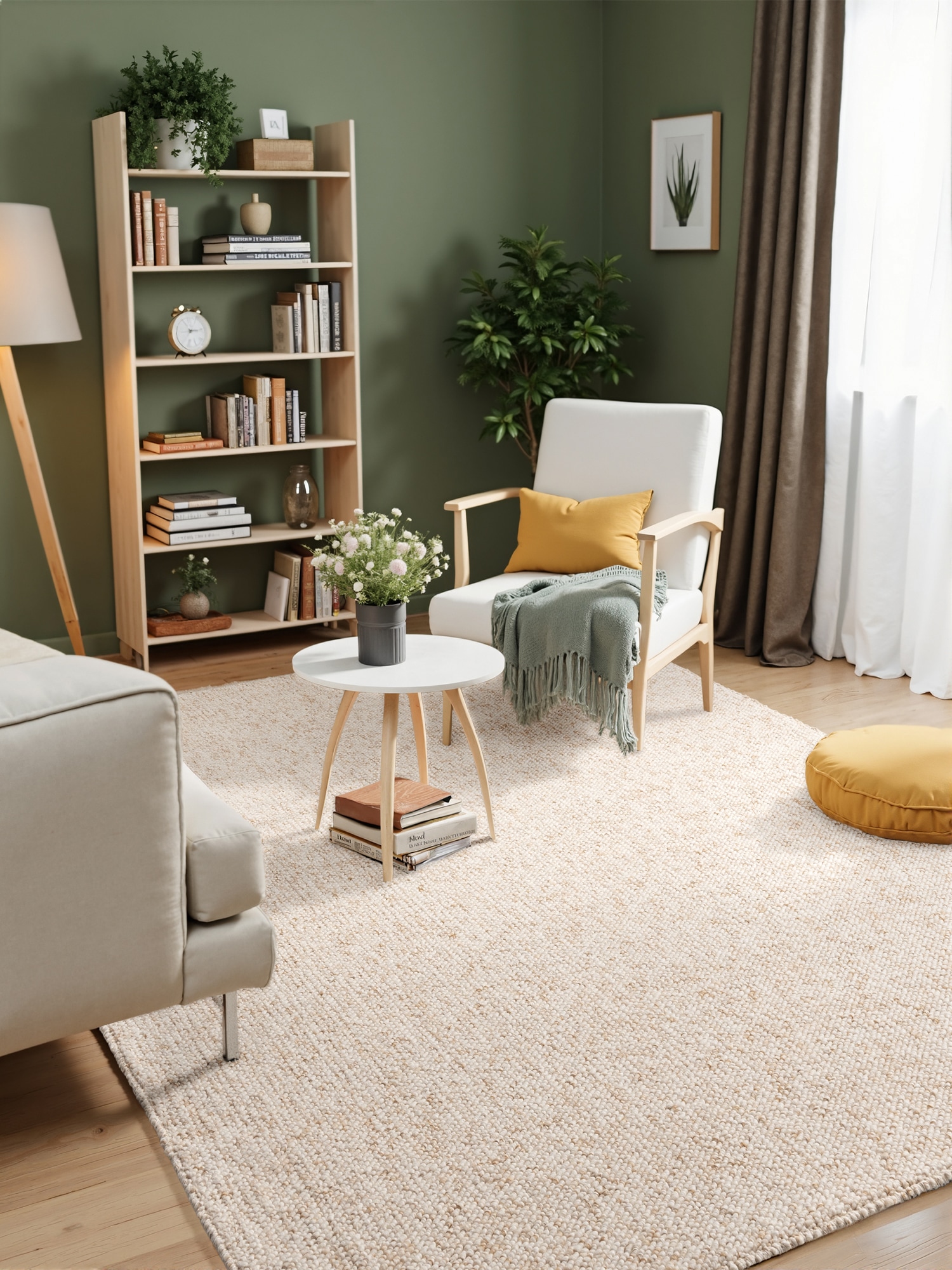 ELLE DECORATION Teppich »Rocco«, rechteckig, 10 mm Höhe, Nachhaltig, Läufer, waschbar, Wohnzimmer, Esszimmer, Woll-Optik