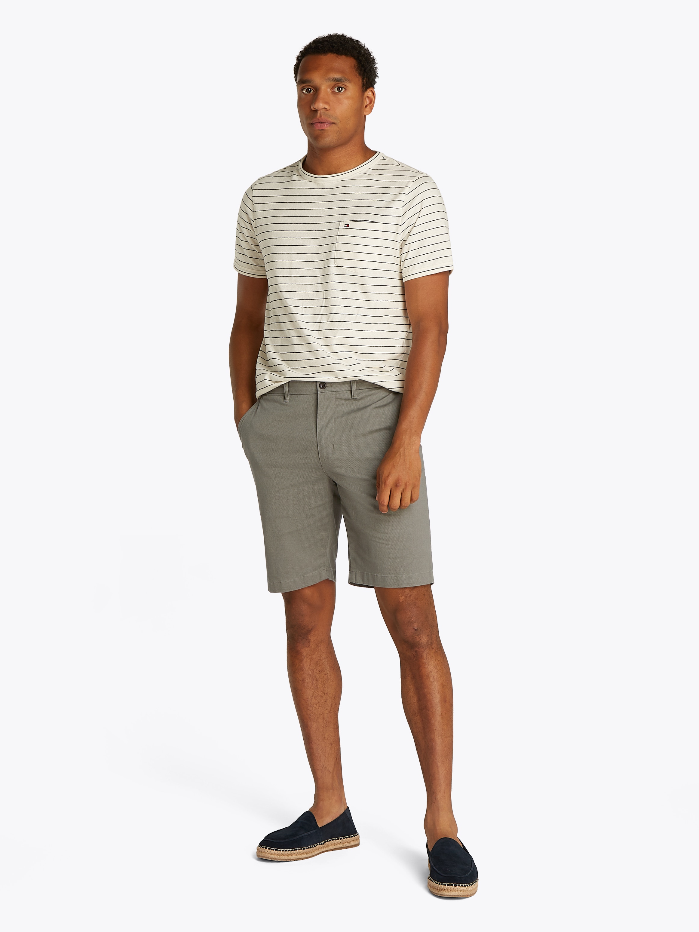 Tommy Hilfiger Shorts »HARLEM PRINTED STRUCTURE SHORT«, Mit Gürtelschlaufen