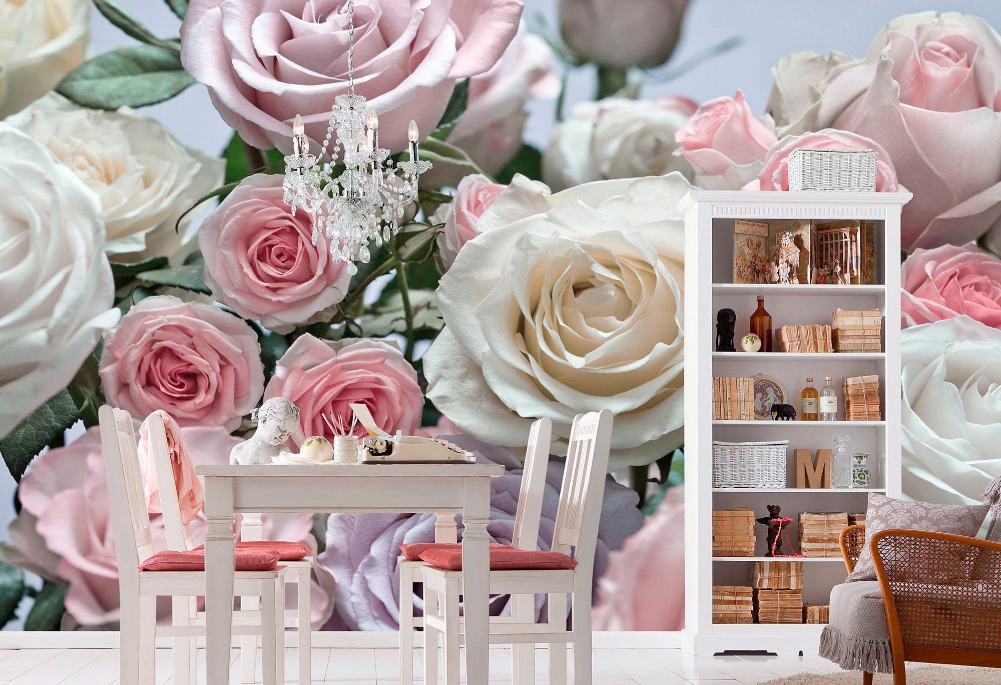 Komar Fototapete »Floraison - Größe 368 x 254 cm«, bedruckt, Wohnzimmer, Schlafzimmer