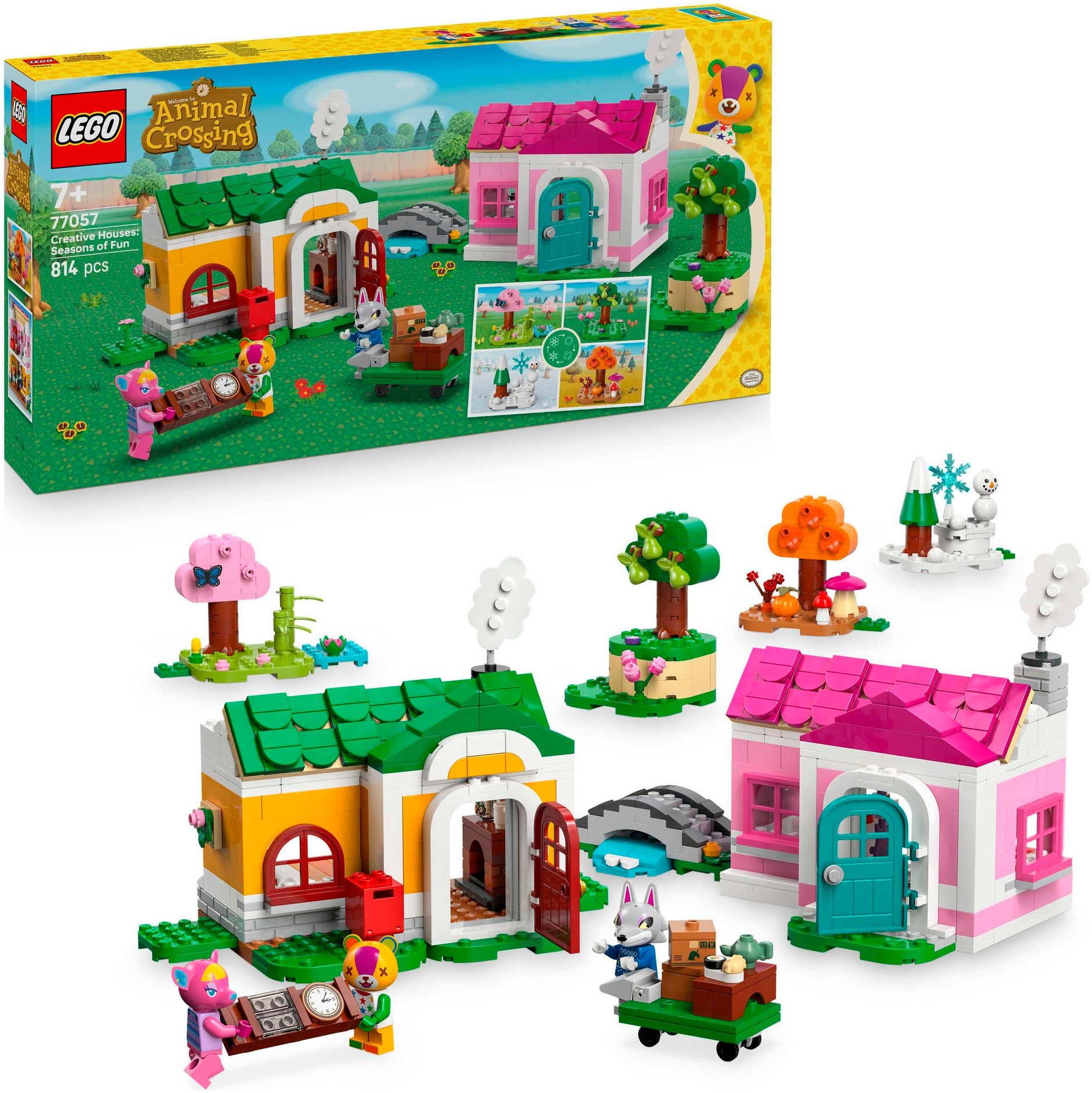 LEGO Kinder Konstruktionsspielsteine "Kreative Häuser: Jahreszeiten voller Spaß (77057)"bunt, Kunststoff, Spielbausteine, LEGO Animal Crossing; Made