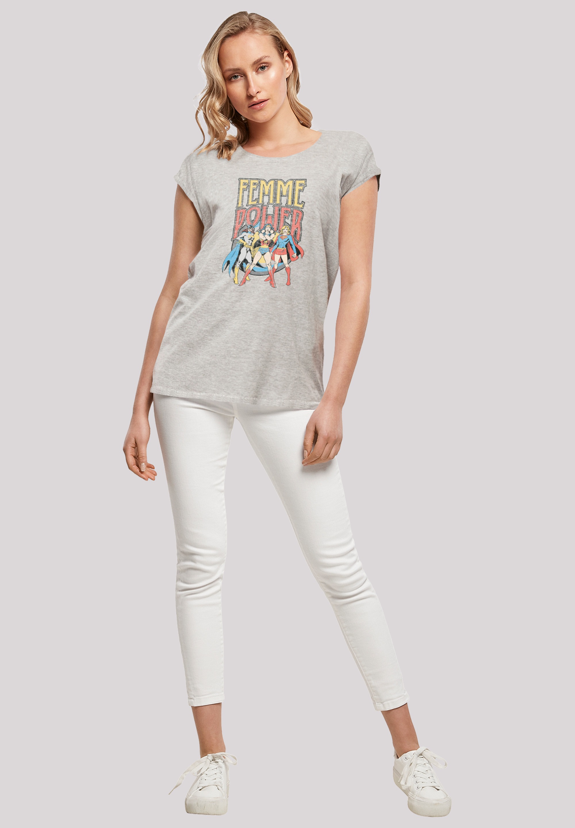 F4NT4STIC T-Shirt »DC Comics Superhelden Wonder Woman Femme Power«, Print