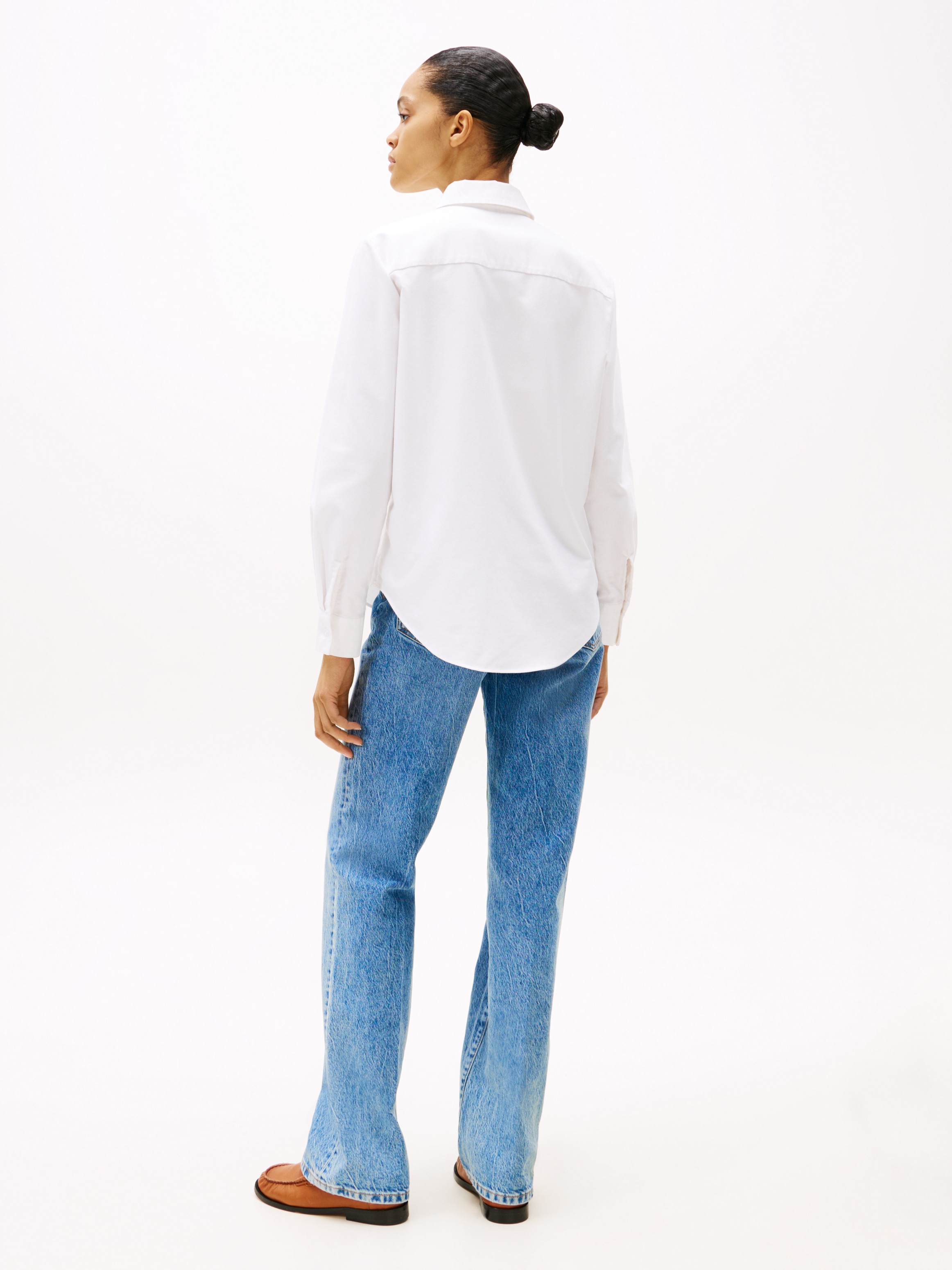 Tommy Hilfiger Hemdbluse »OXFORD RELAXED FIT SHIRT«, mit aufgestickter Flag