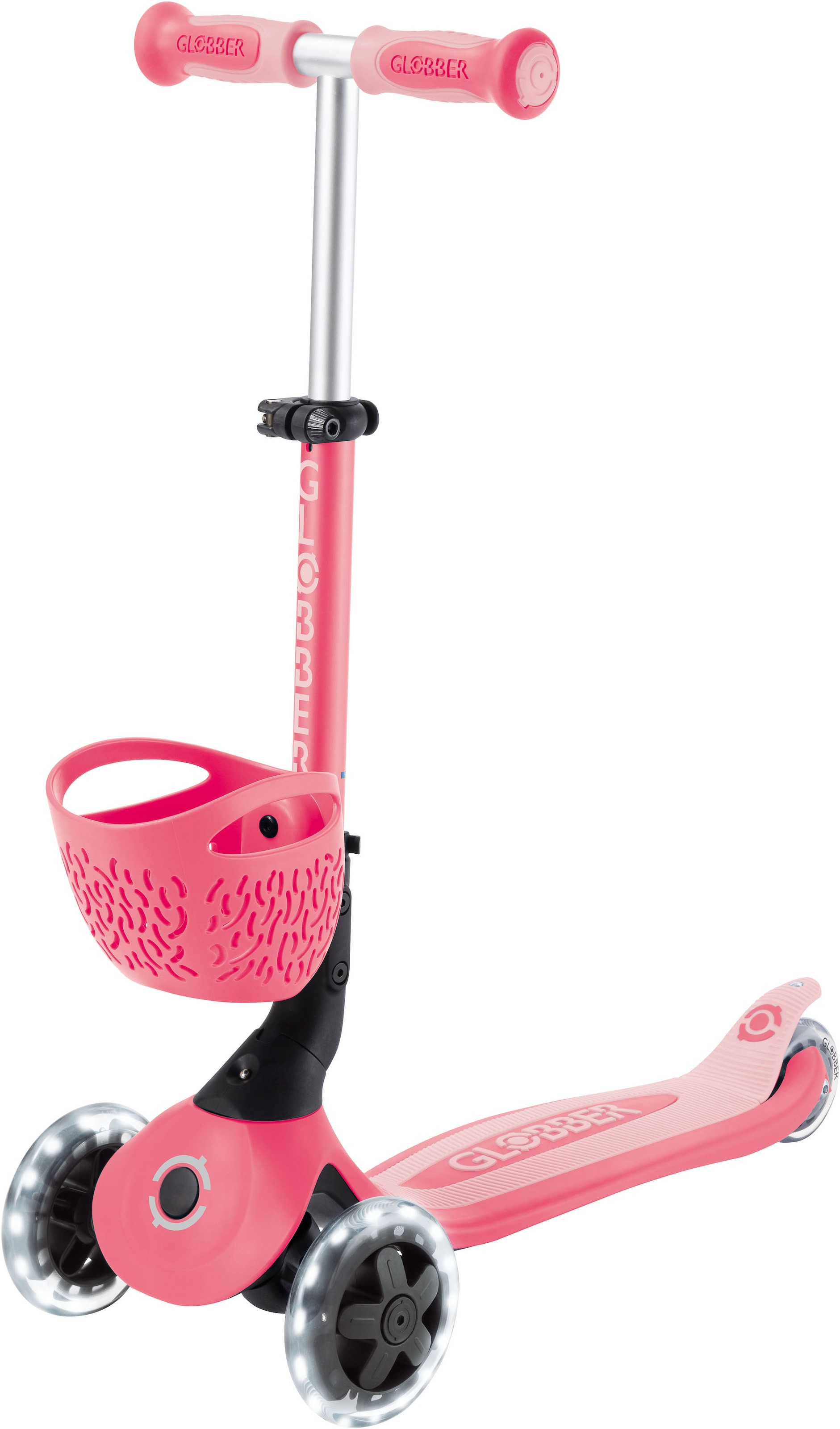 Globber Tretroller »GO-UP BABY 360 LIGHTS, mit Leuchtrollen und Leuchtmodul«