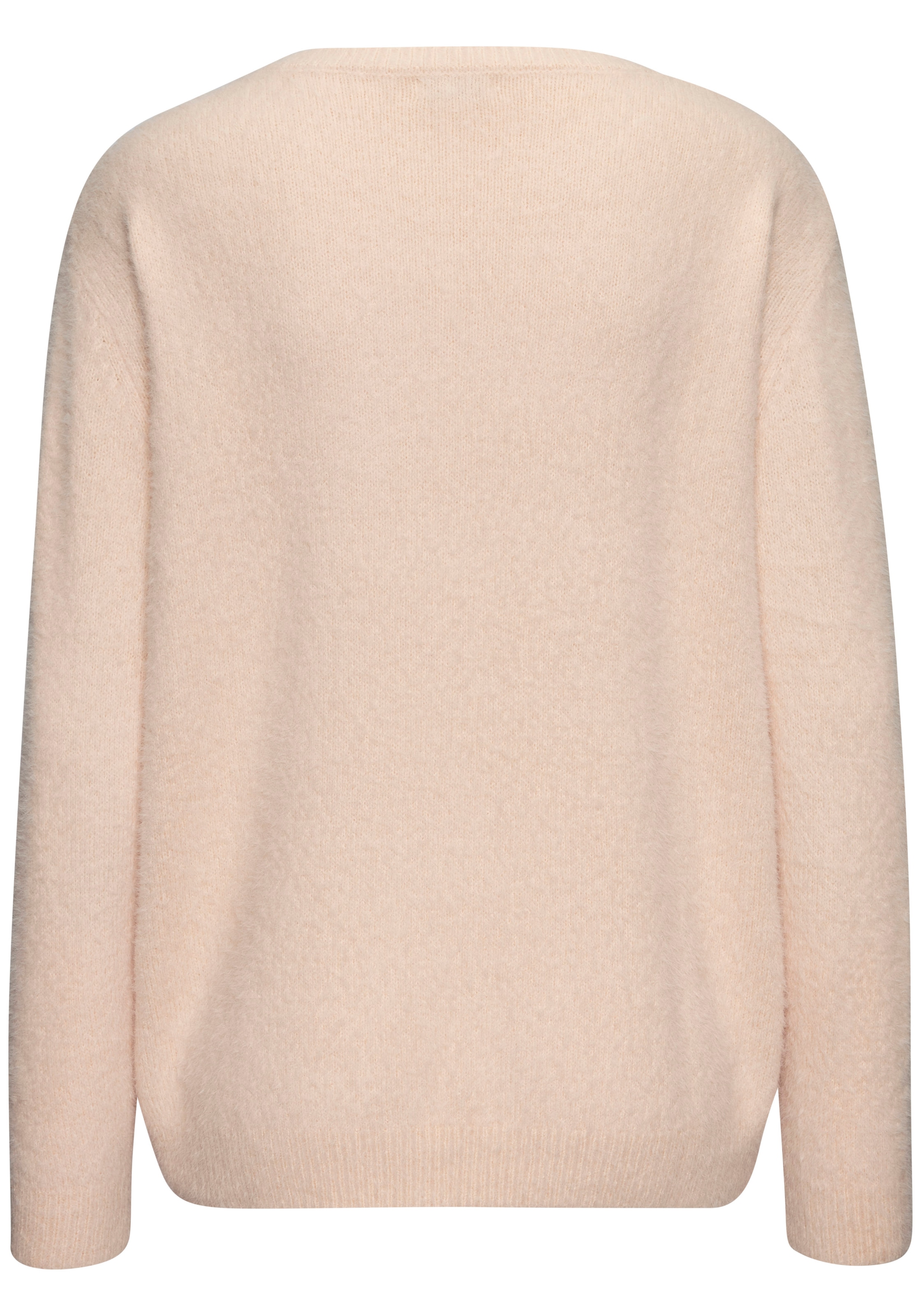 LASCANA Rundhalspullover mit Flausch-Effekt, lockerer Damenpullover, Basic