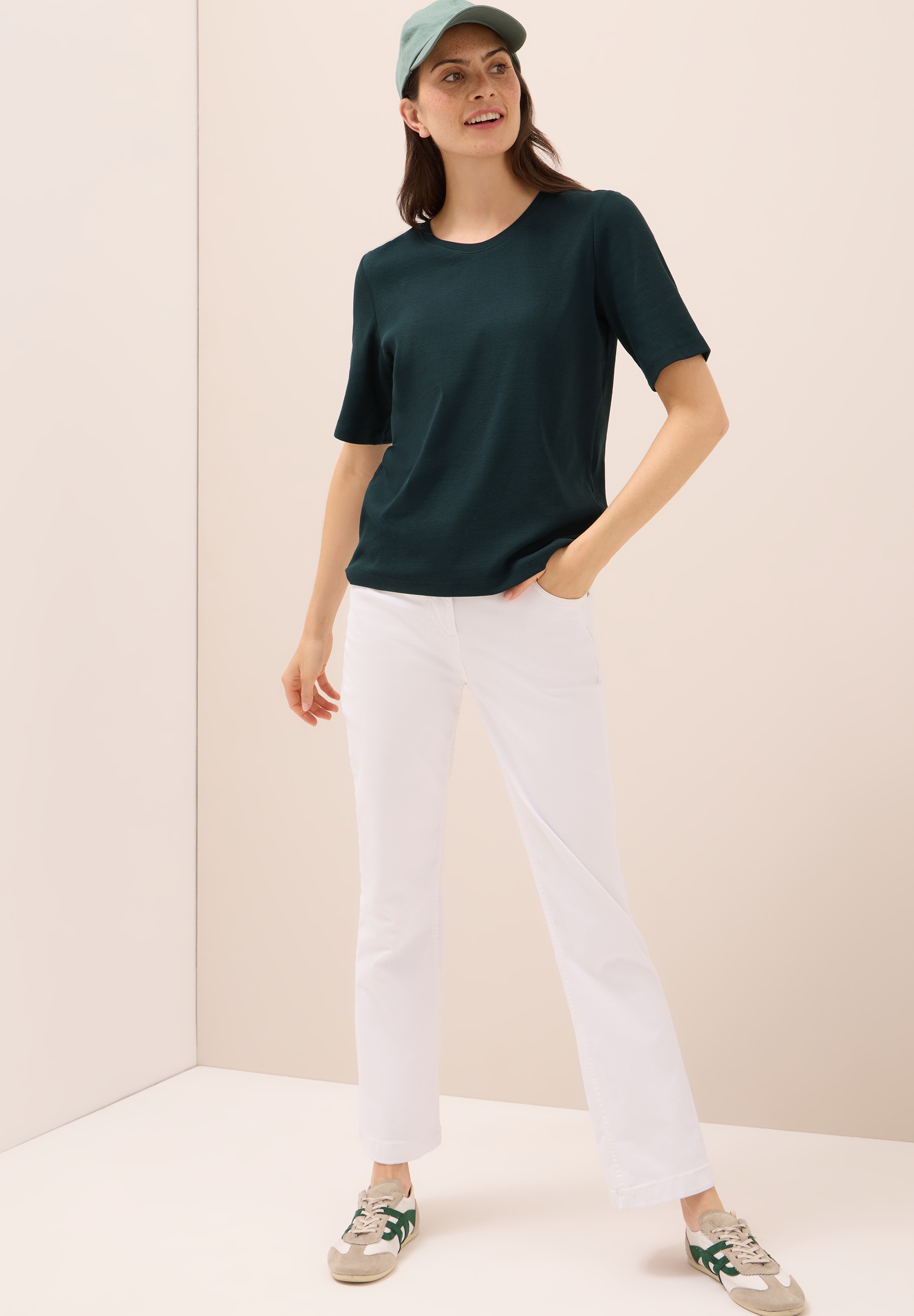 Cecil T-Shirt aus Baumwolle mit Stretchante